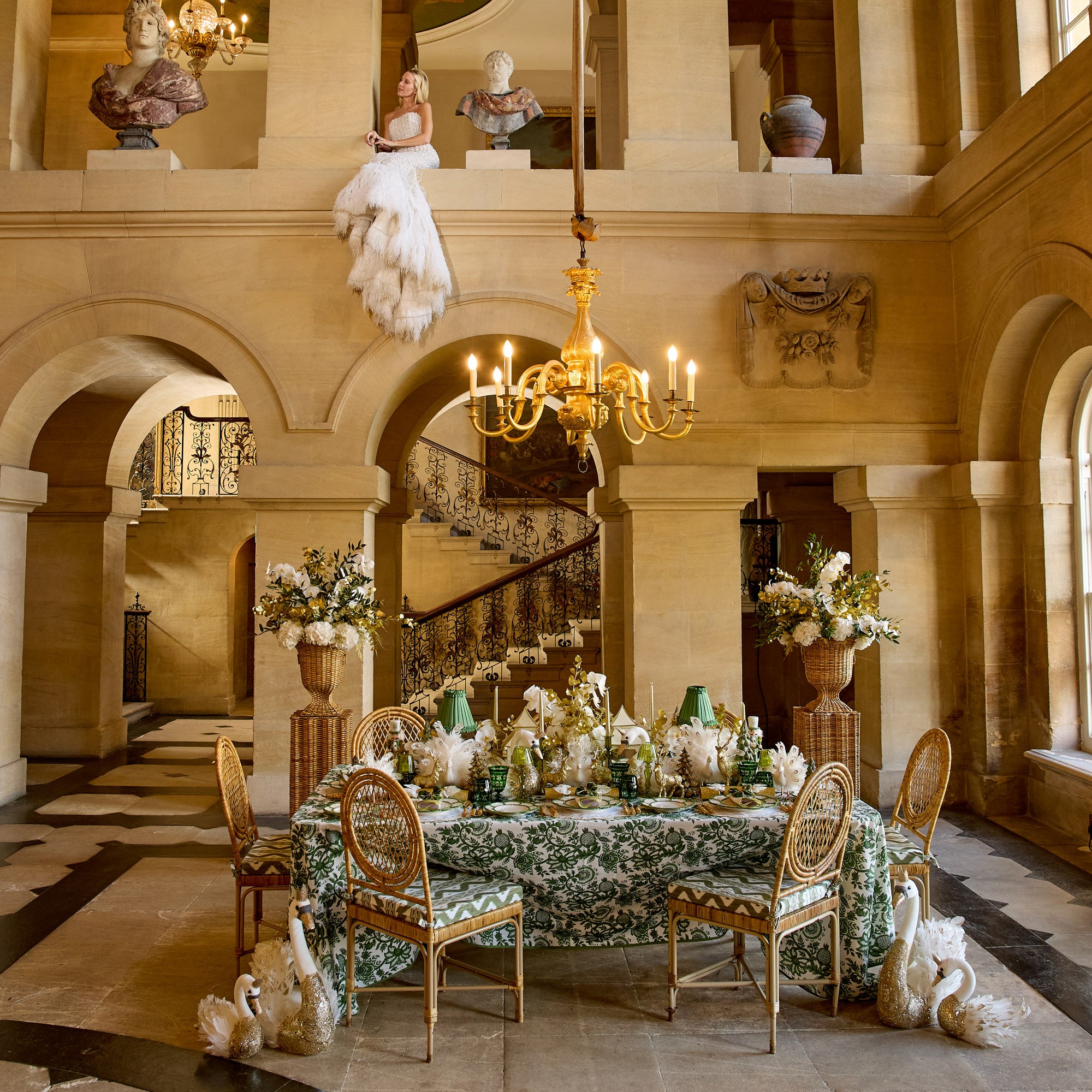 Large Gold Glitter Christmas Tree (Pair)