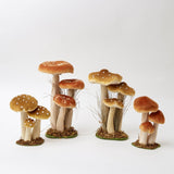 Craft a captivating display with the Tall Caramel Velvet Mushroom Set, adding a touch of refined luxury.