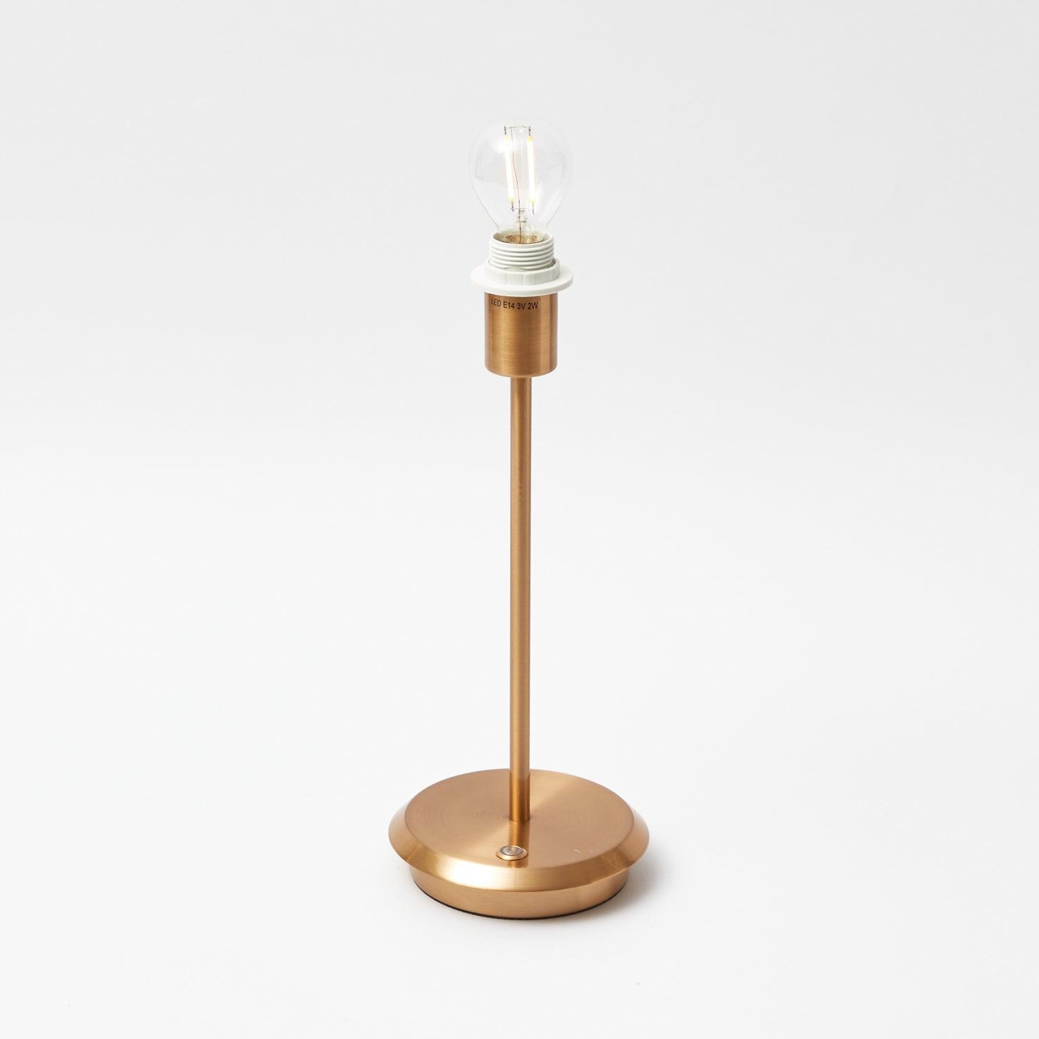 Tall Rechargeable Lamp with Natural Seagrass Shade