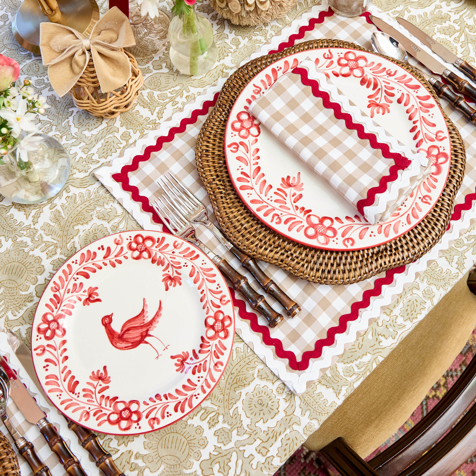 Martha Red Starter Plates (Set of 4)