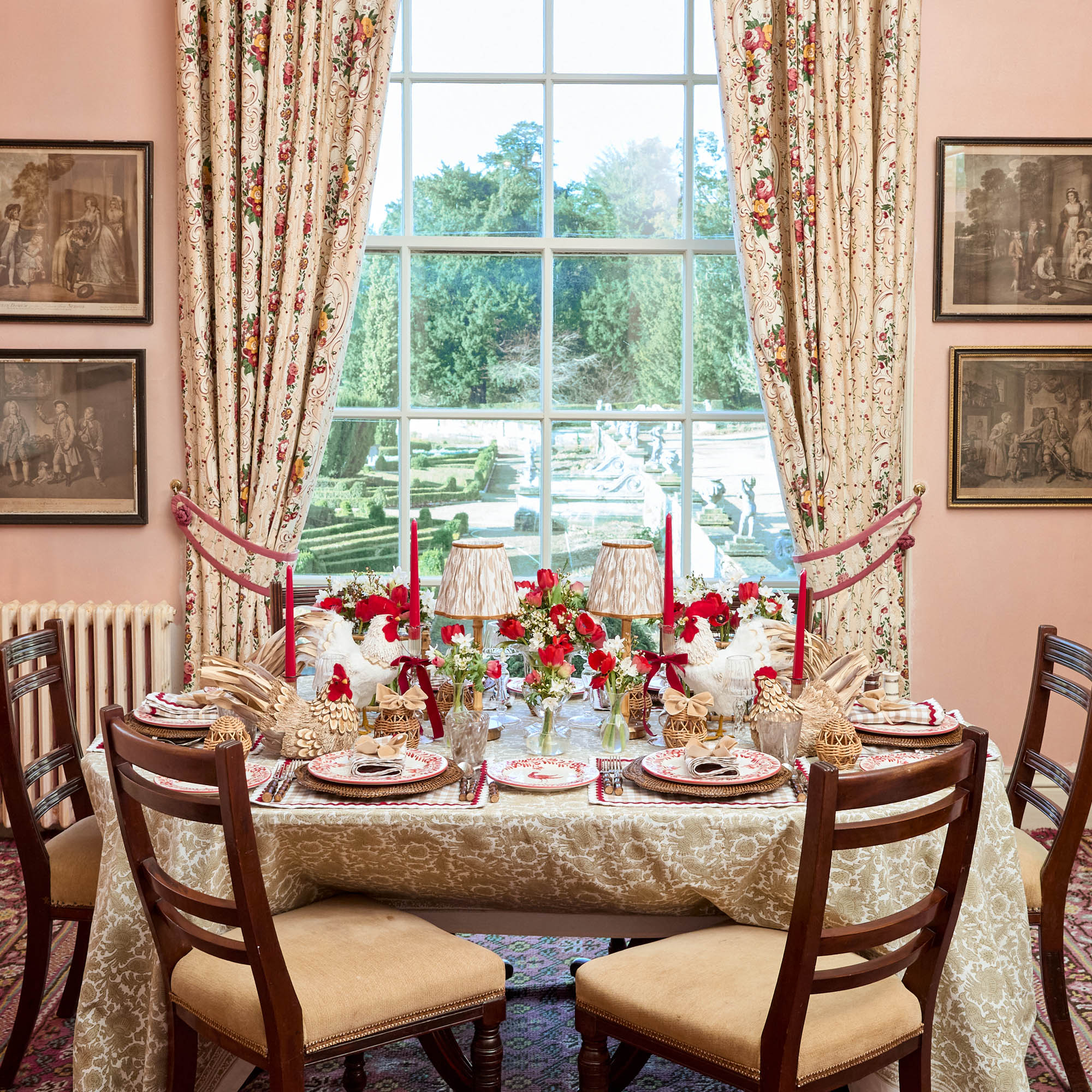 Martha Red Dinner & Starter Plates (Set of 8)