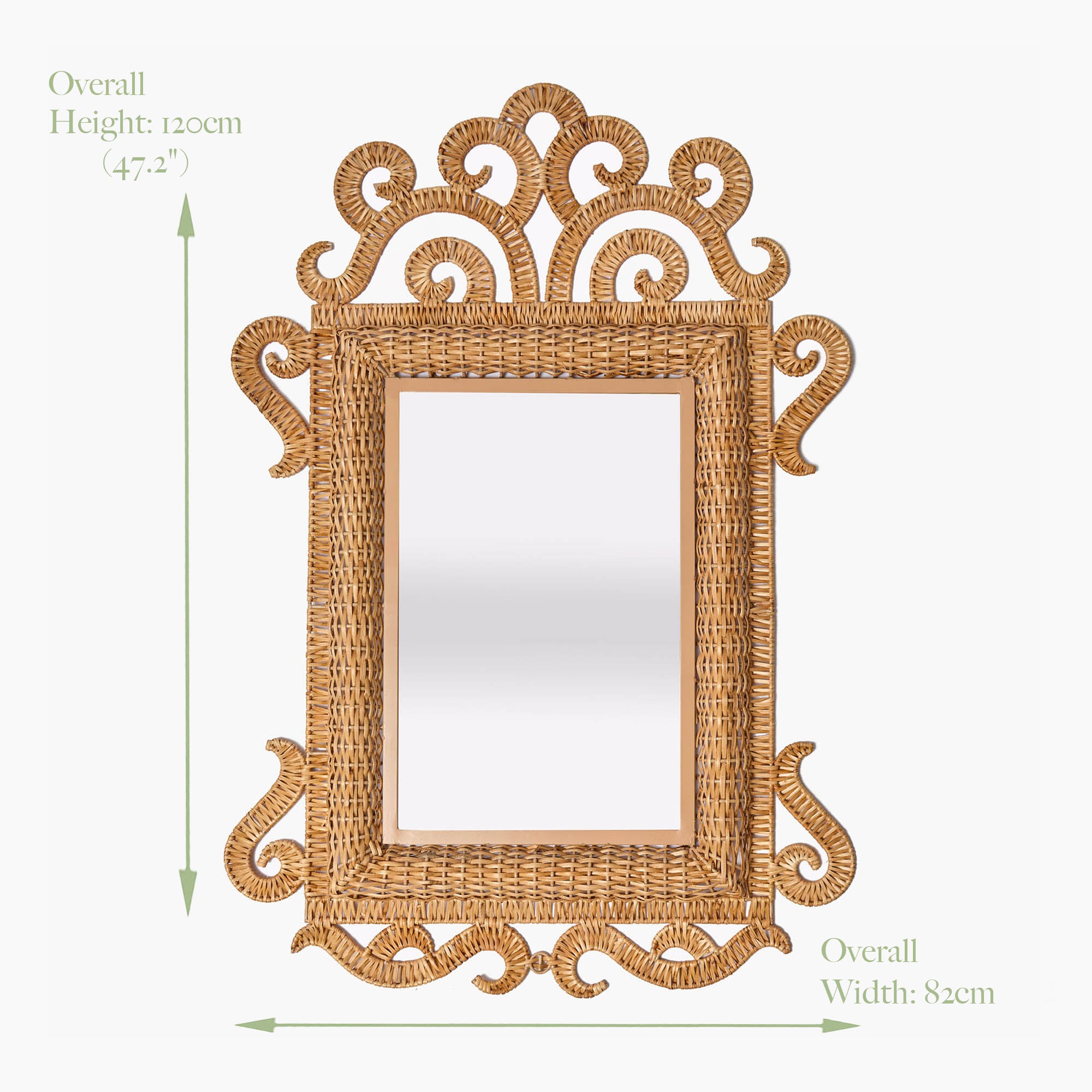 The Medium Grand Rattan Mirror