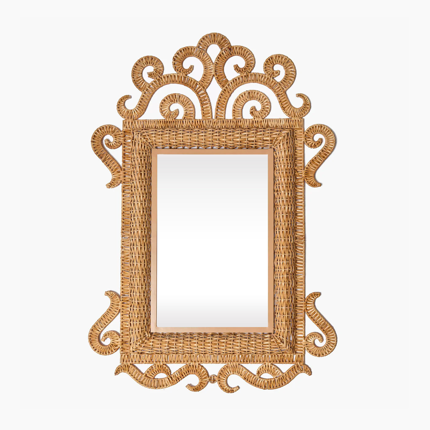 The Medium Grand Rattan Mirror
