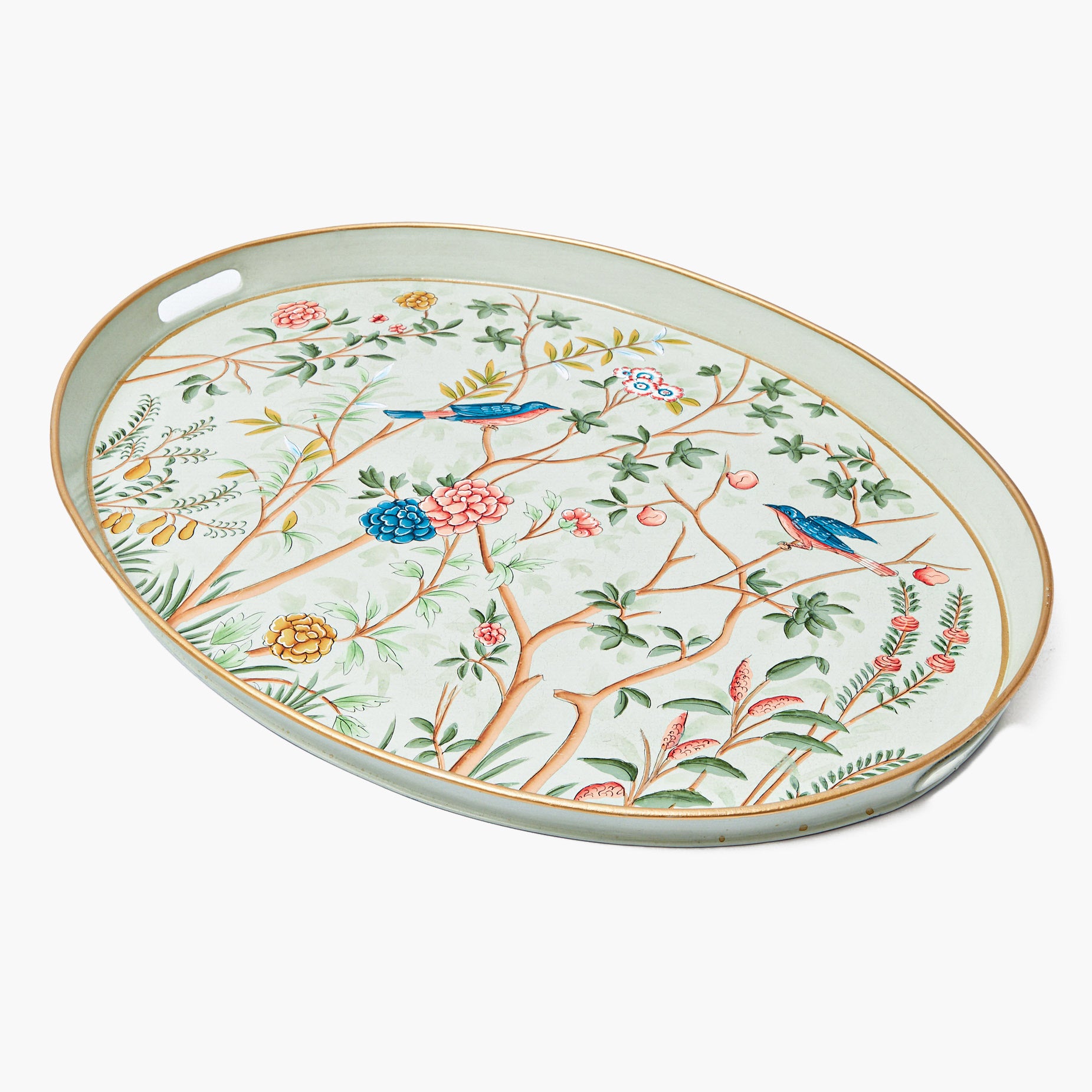 Chinoiserie Tole Oval Tray