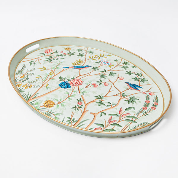 Chinoiserie Tole Oval Tray