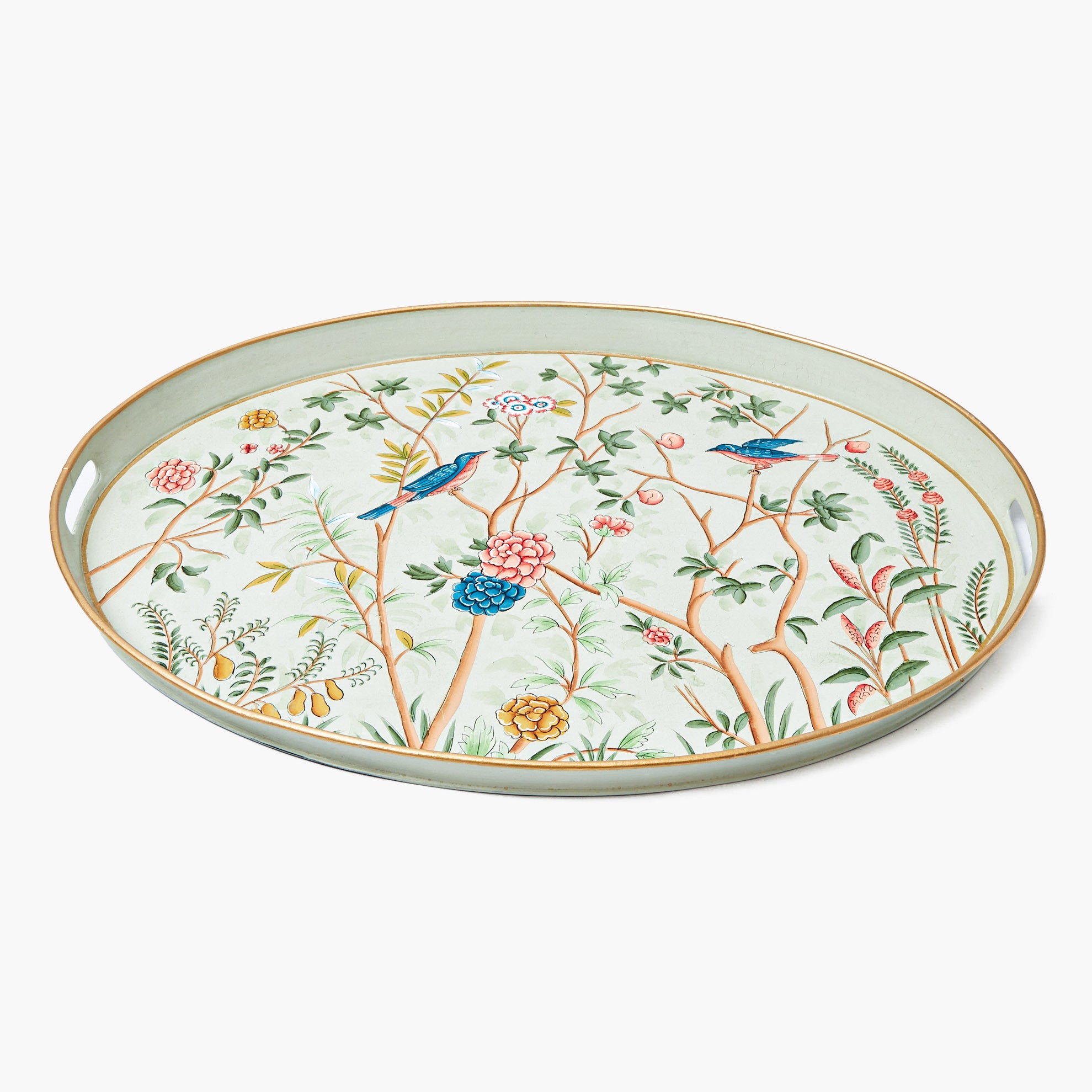 Chinoiserie Tole Oval Tray