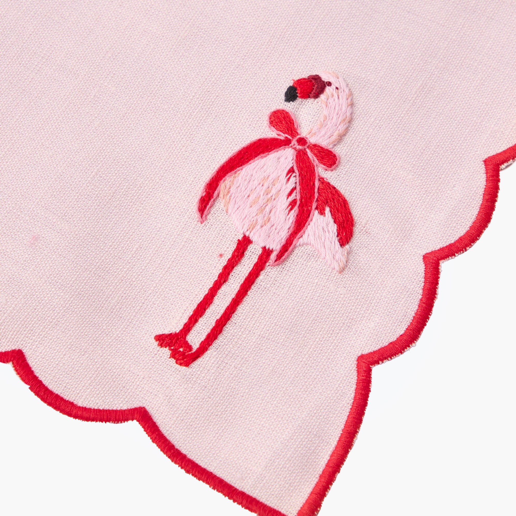 Pink Eloise Linen Placemats & Faye Flamingo Napkins (Set of 4)