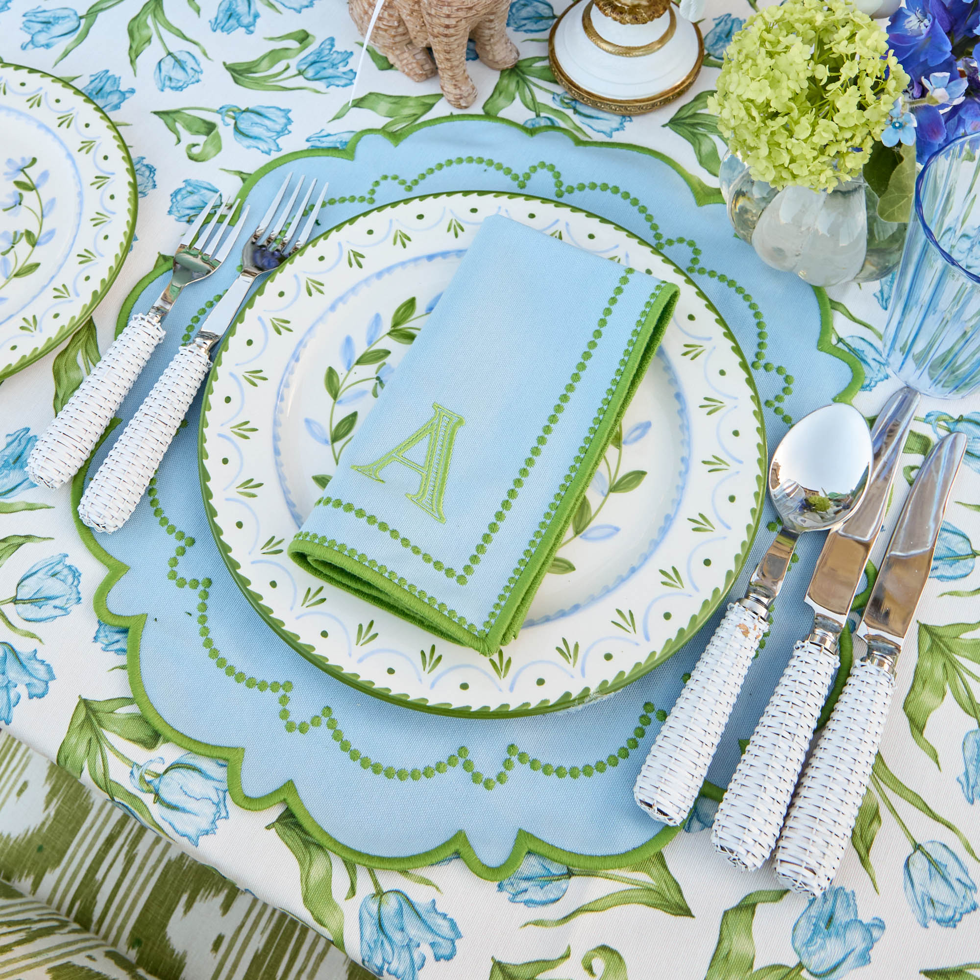 Mariana Blue & Green Napkins (Set of 4)