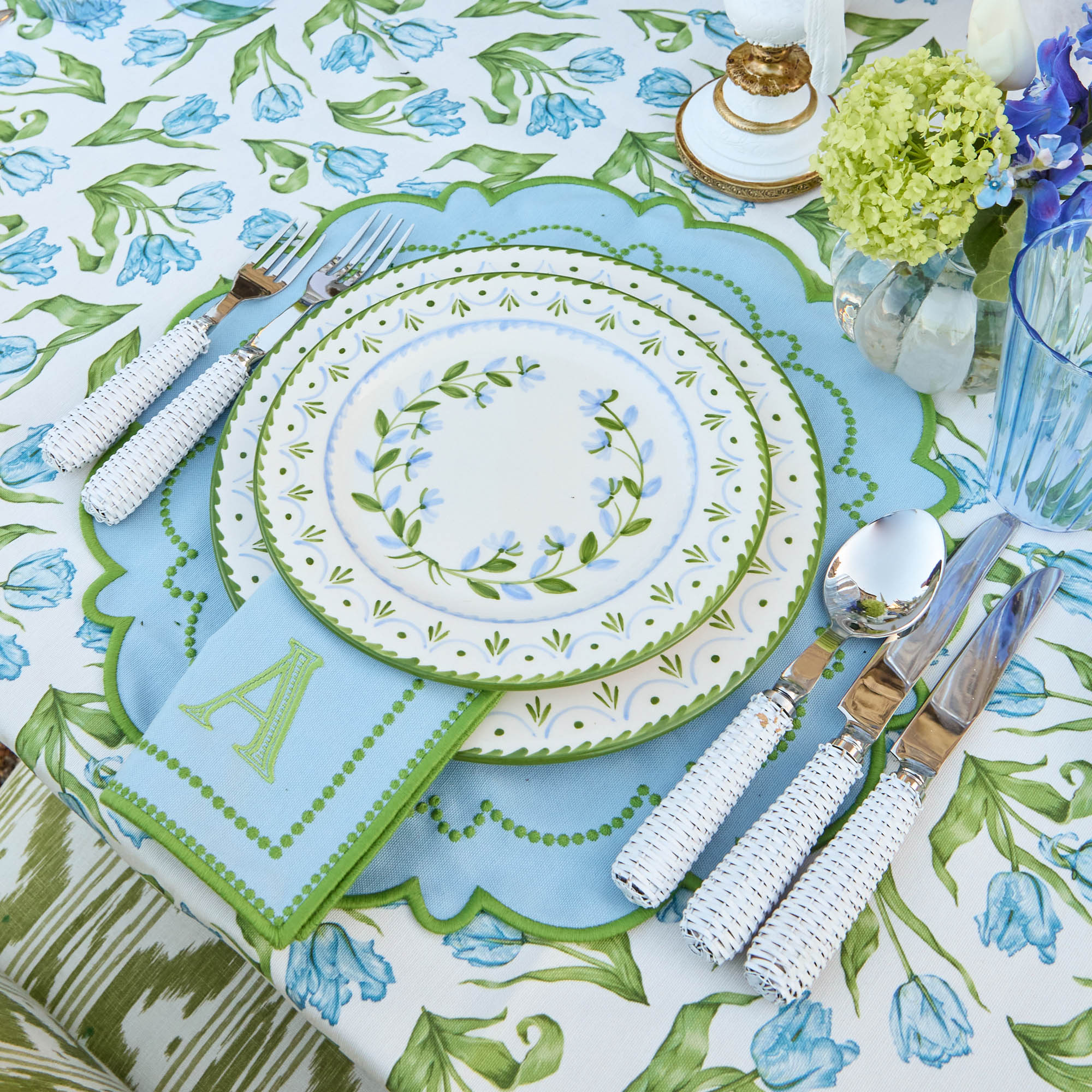 Mariana Blue & Green Napkins (Set of 4)