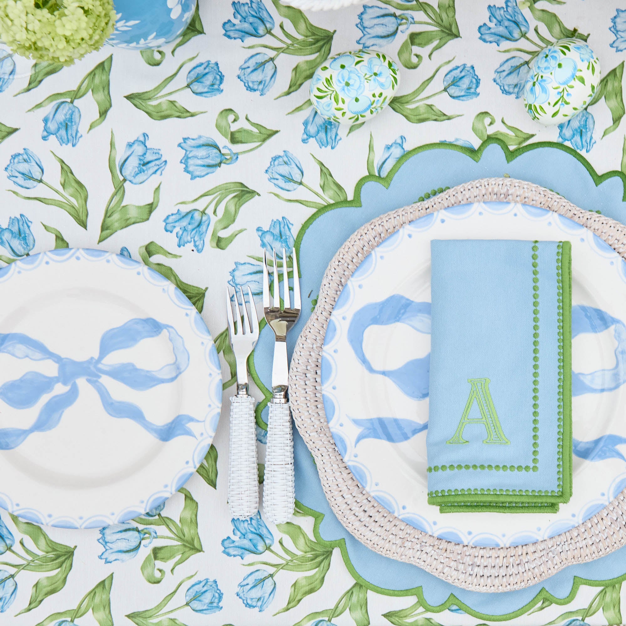 Marilyn Blue Bow Dinner Plates (Set of 4)