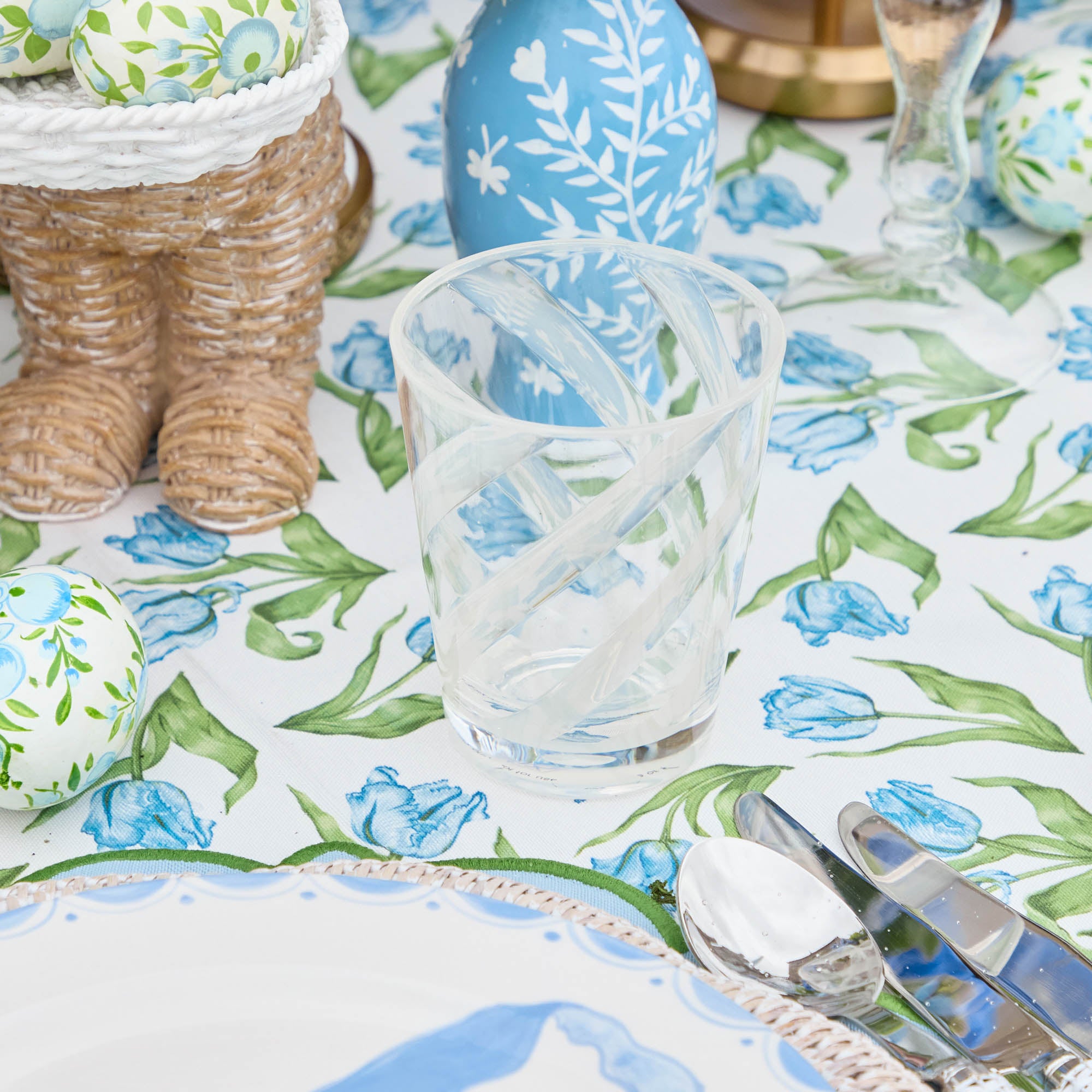 White Swirl Outdoor Glasses (Set of 6)