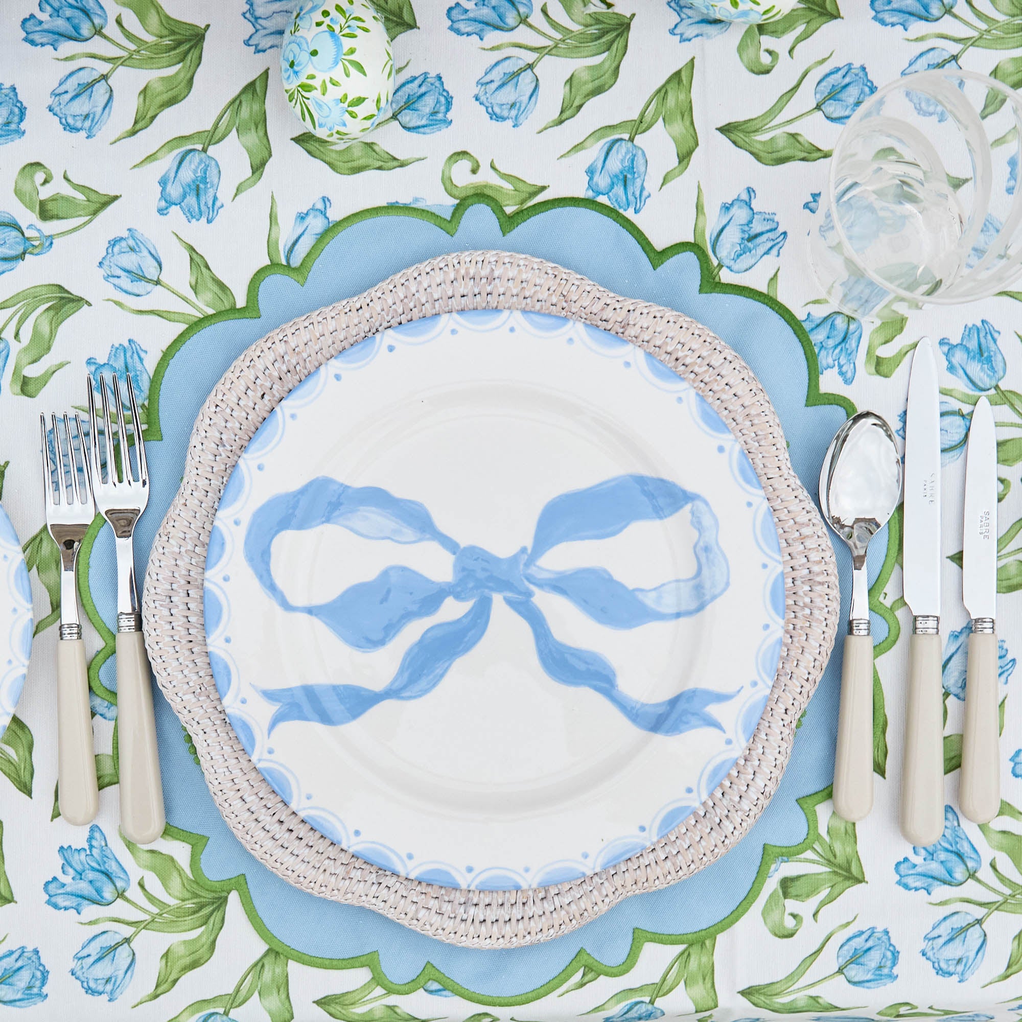 Marilyn Blue Bow Dinner Plates (Set of 4)