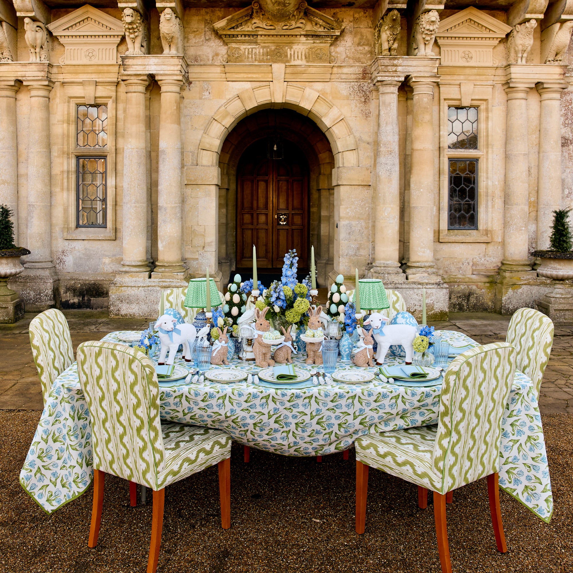 Mariana Blue & Green Placemats & Napkins (Set of 4)