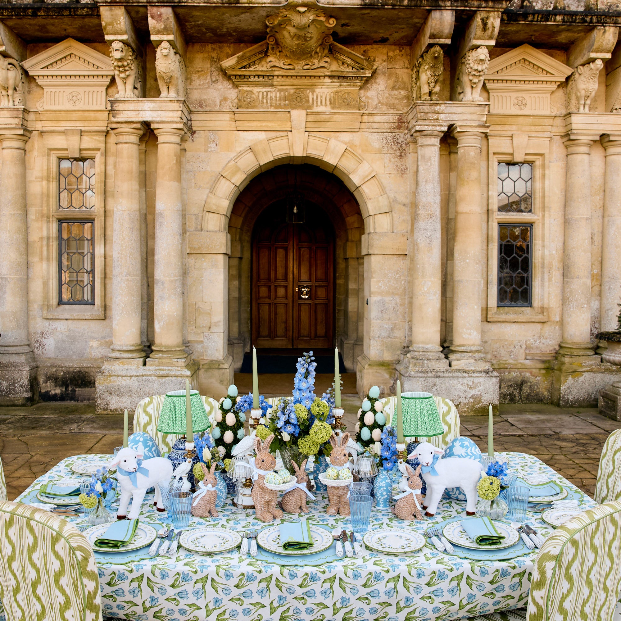 Mariana Blue & Green Napkins (Set of 4)