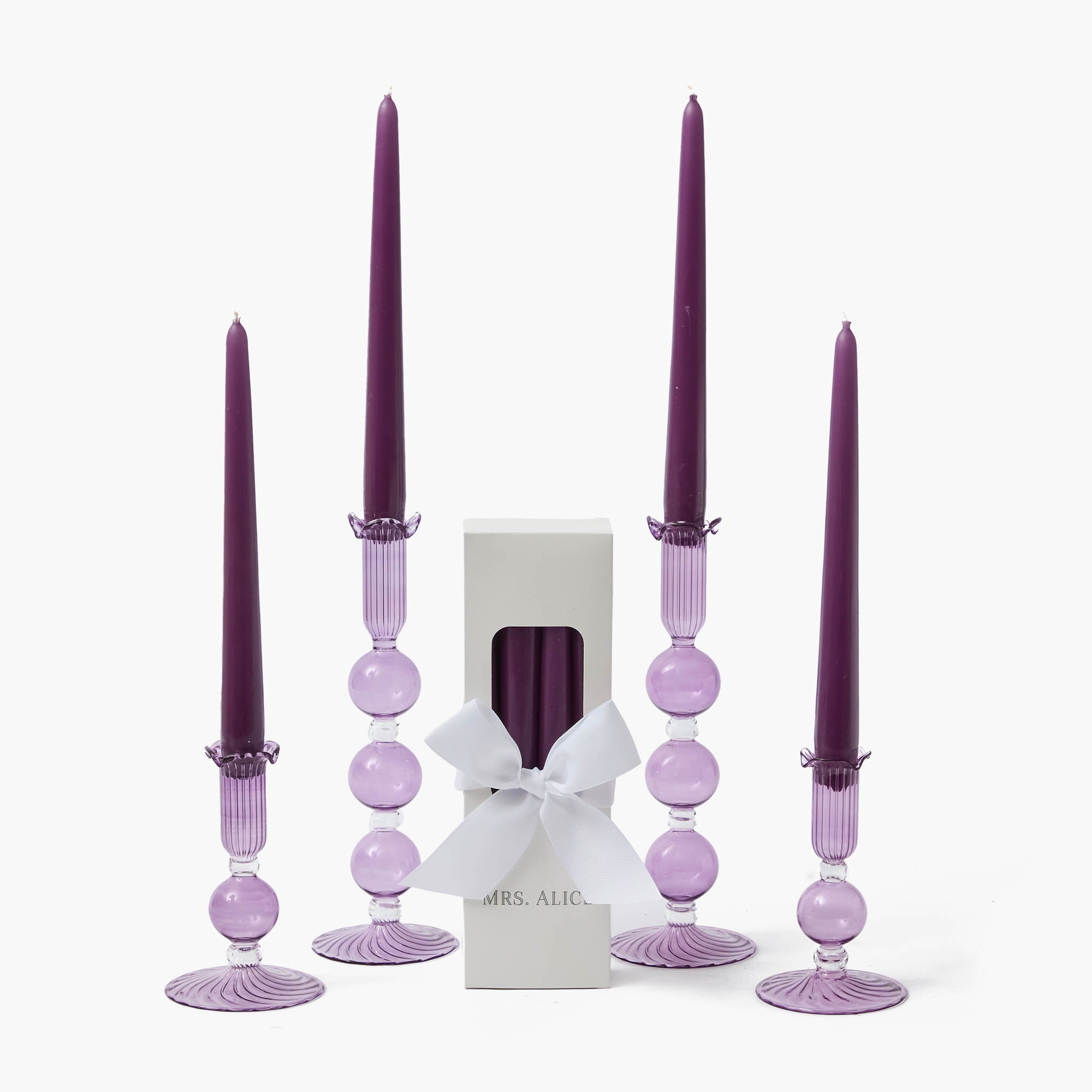 Purple Candles (Set of 8)