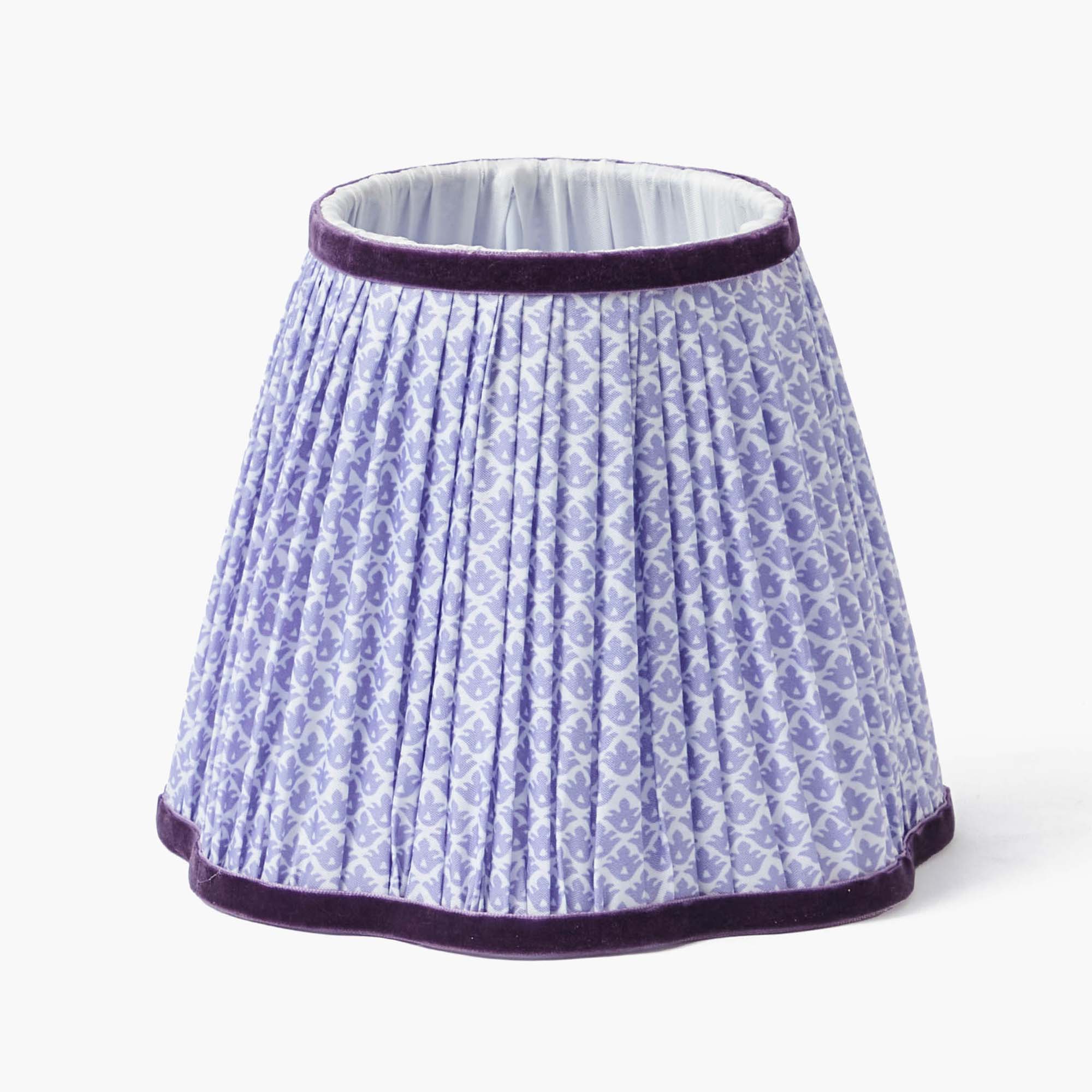 Tall Rechargeable Lamp with Lilac Lotus Shade (18cm)