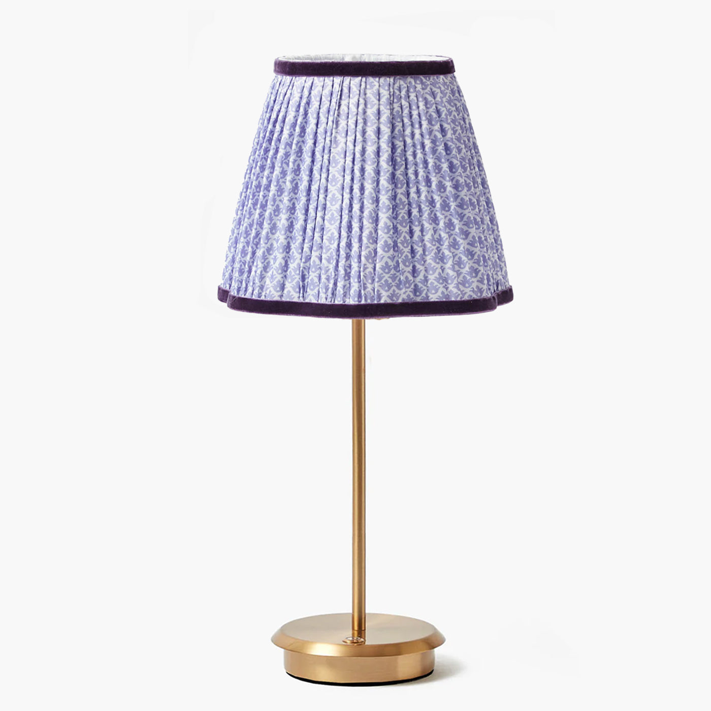 Tall Rechargeable Lamp with Lilac Lotus Shade (18cm)