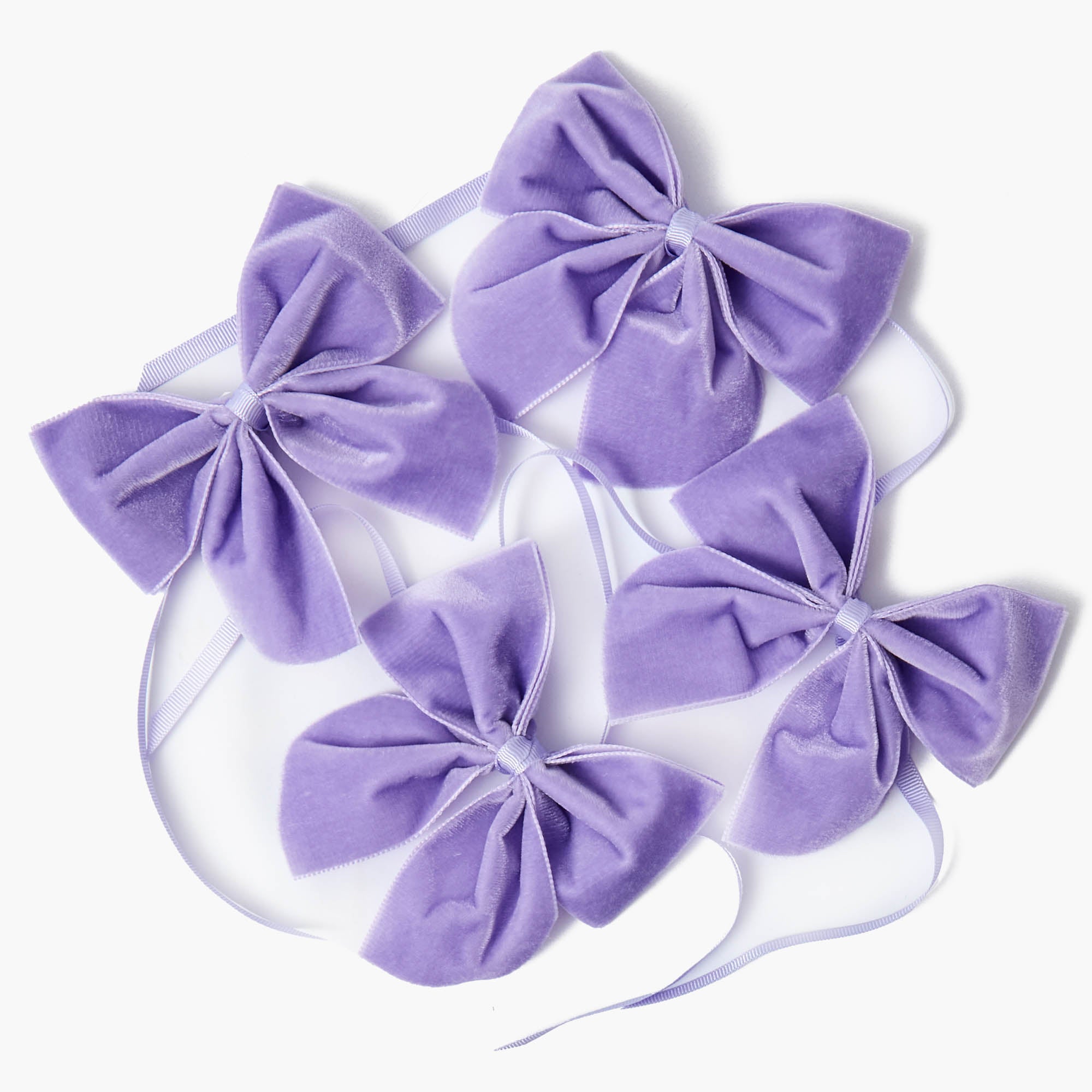 Lilac Velvet Napkin Bows (Set of 4)