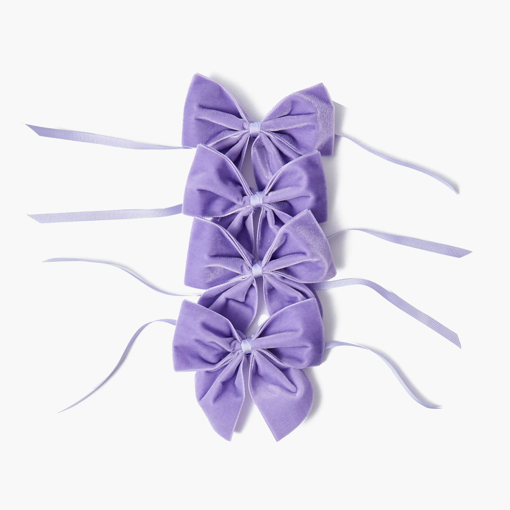 Lilac Velvet Napkin Bows (Set of 4)