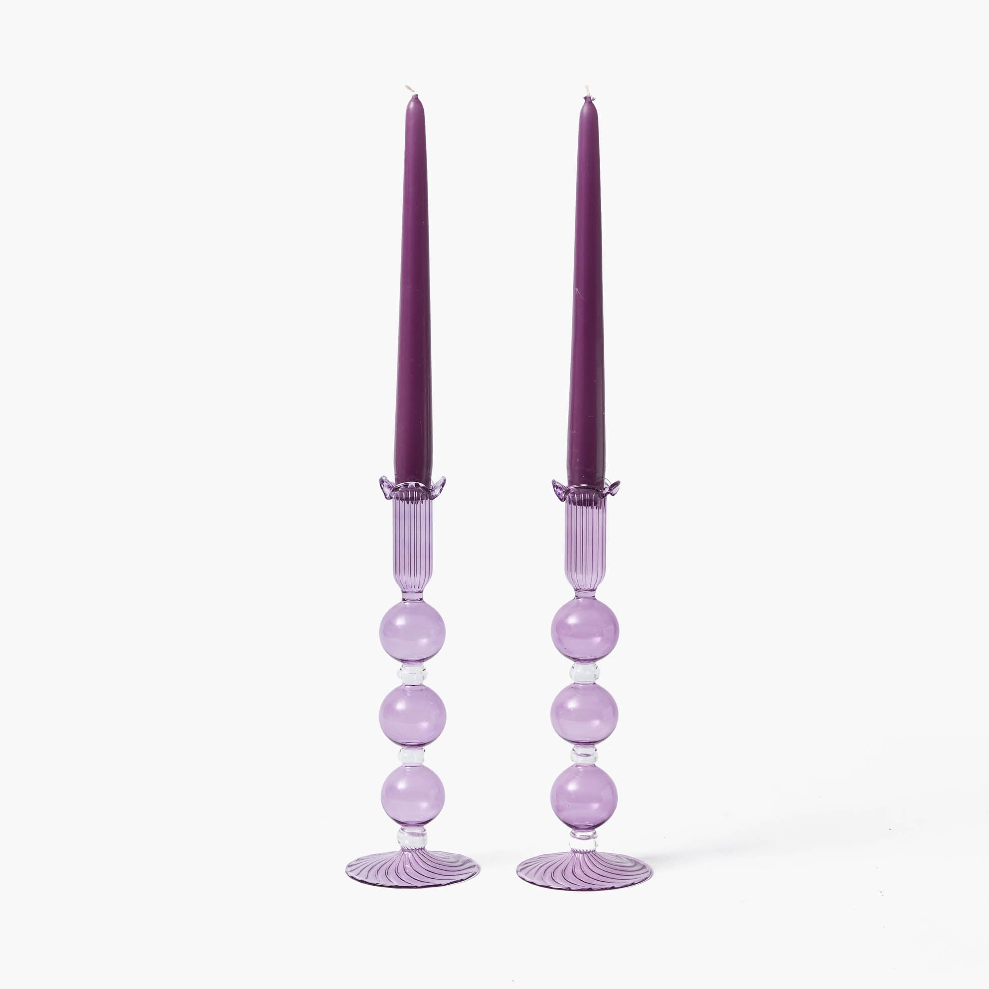 Eden Purple Candle Holder (Pair)
