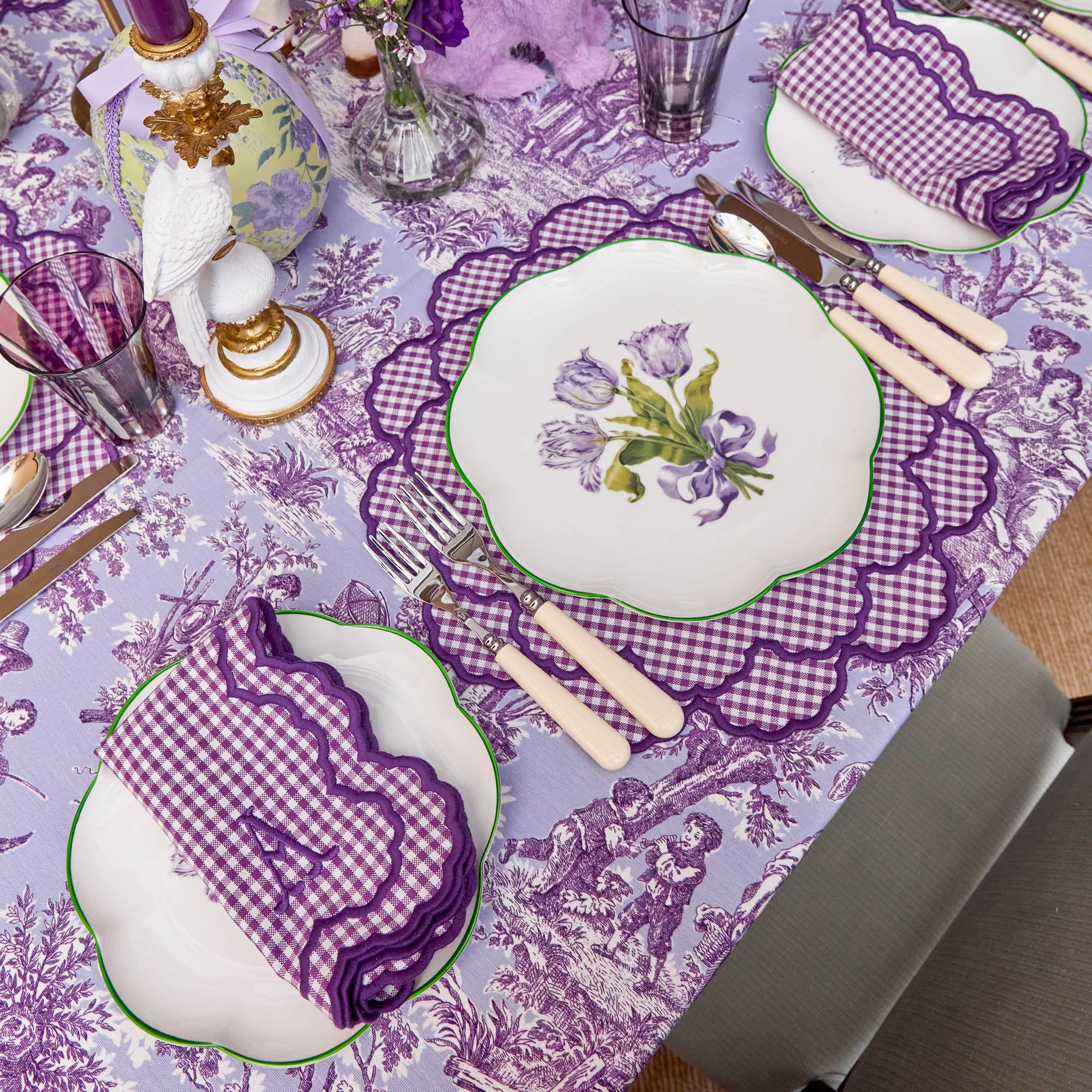 Lily Purple Gingham Placemats (Set of 4)