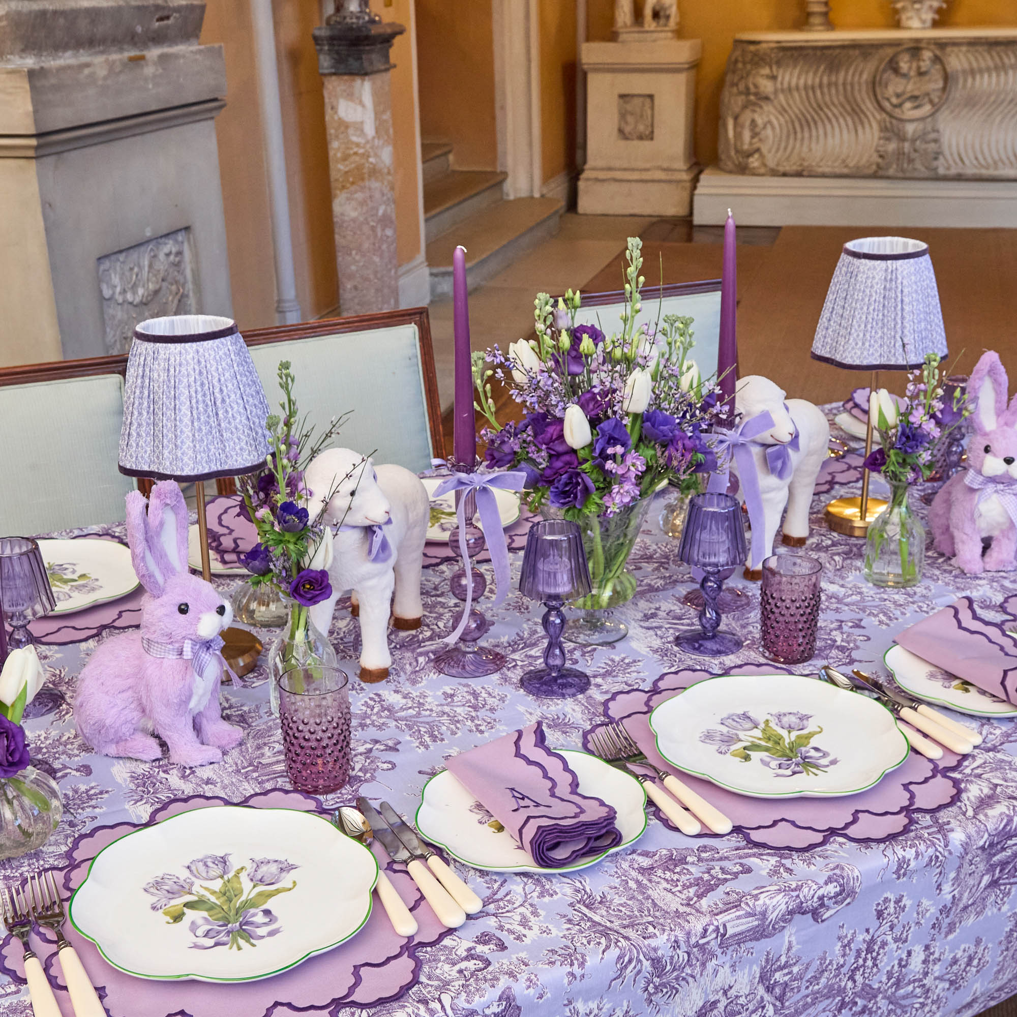 Small Eden Purple Candle Holder (Pair)