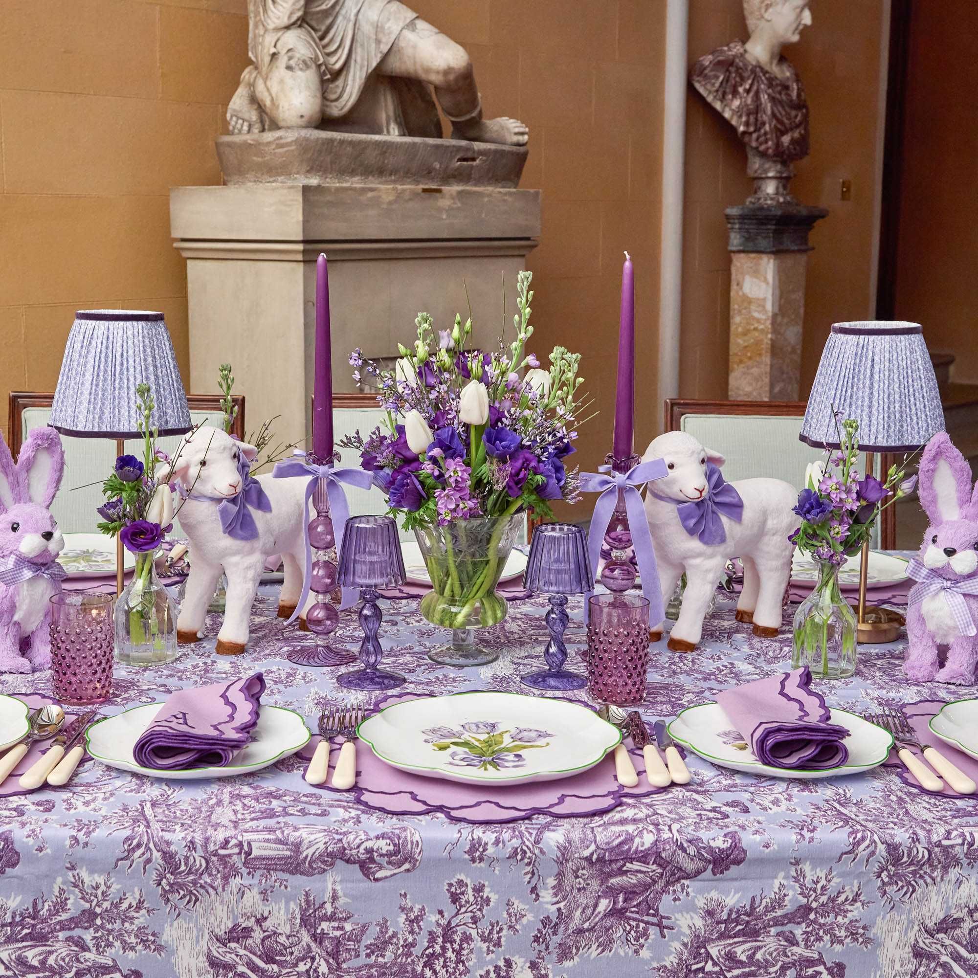 Small Eden Purple Candle Holder (Pair)