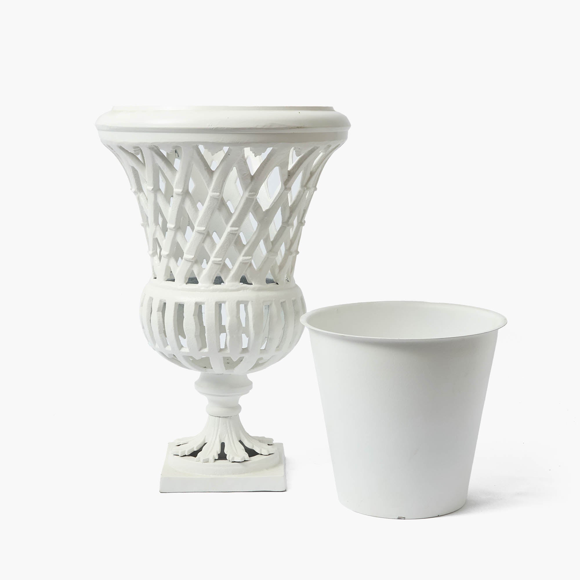 Adelaide White Lattice Urn