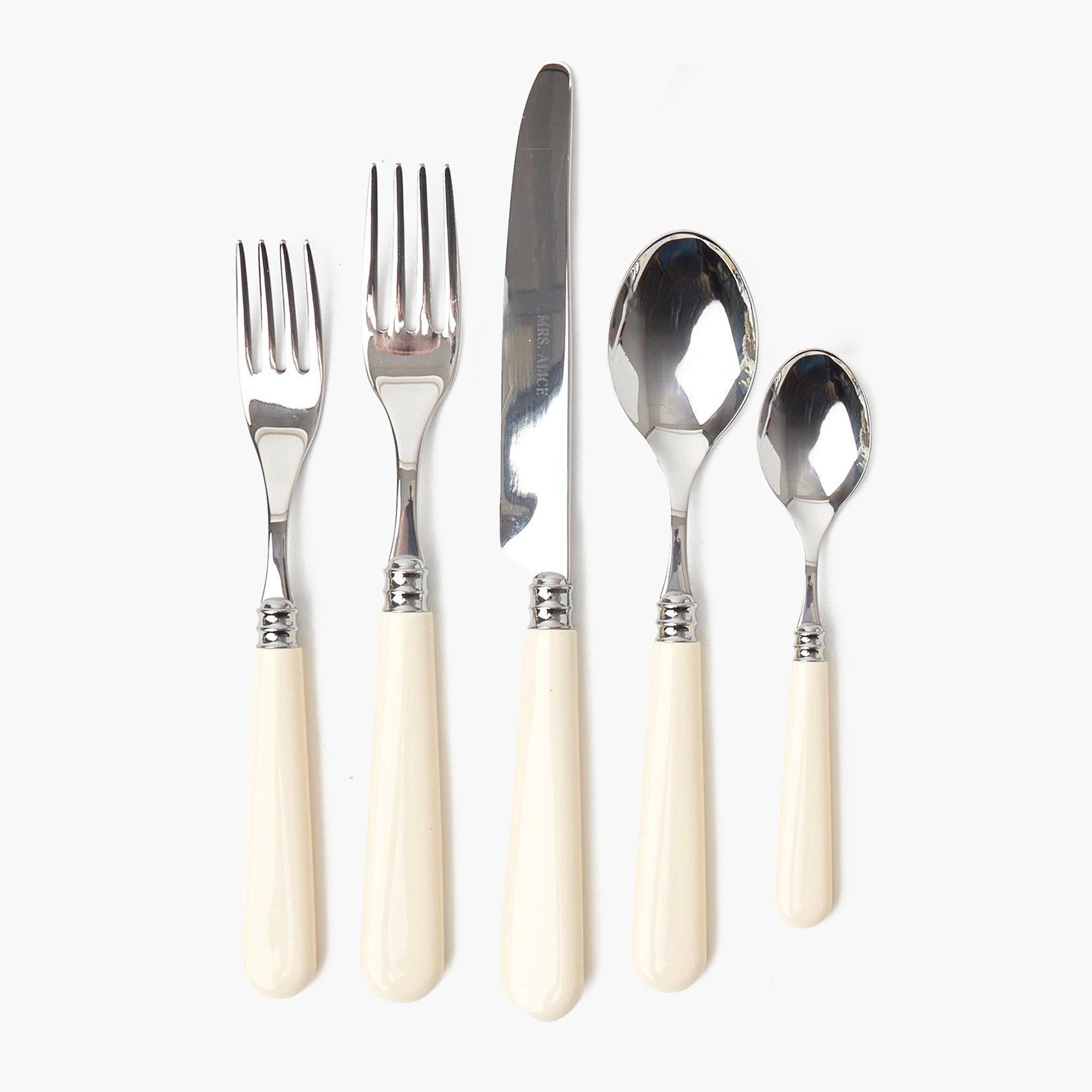 White Ivory Cutlery (5 Piece) - US