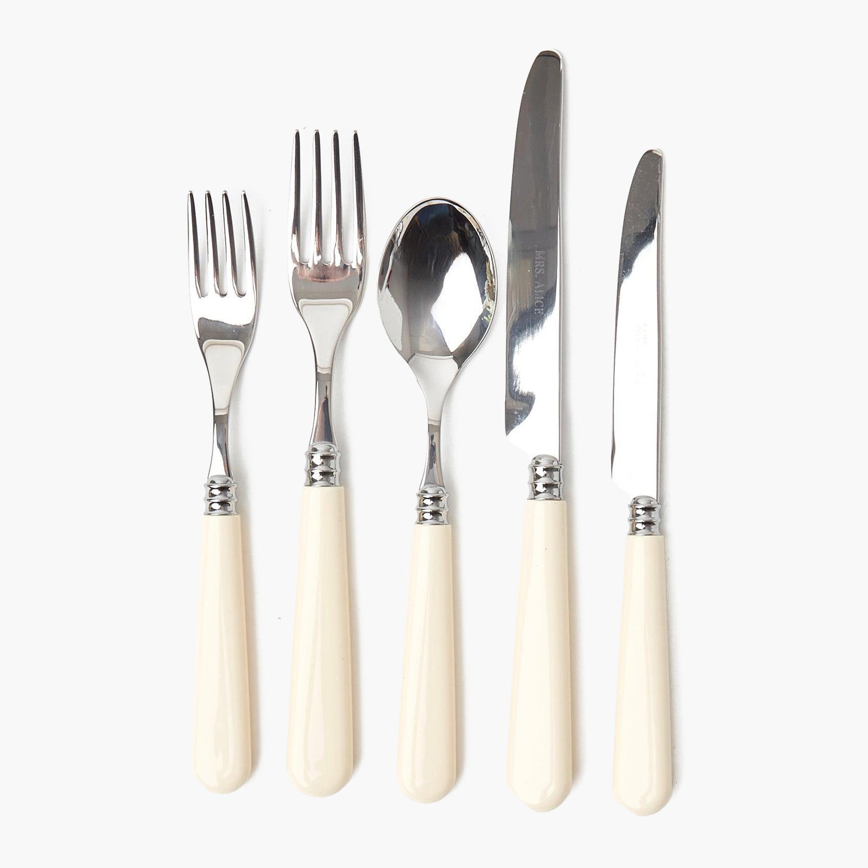 White Ivory Cutlery (5 Piece)