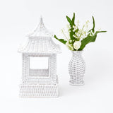 White Rattan Pagoda Lantern - Mrs. Alice