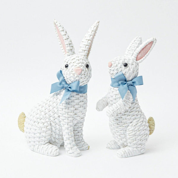 White Rattan Rabbit (Pair) - Mrs. Alice