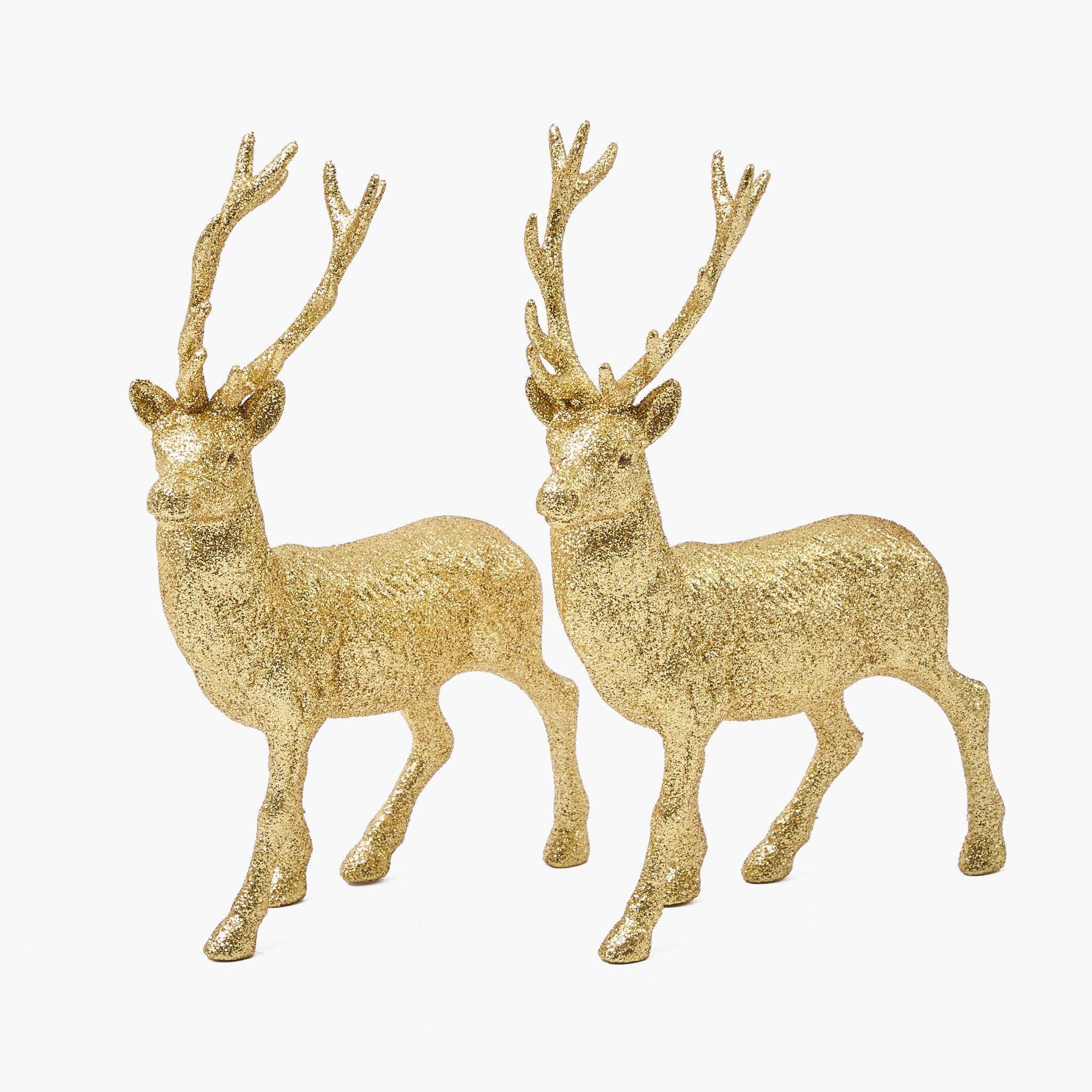 Gold Glitter Reindeer (Pair)
