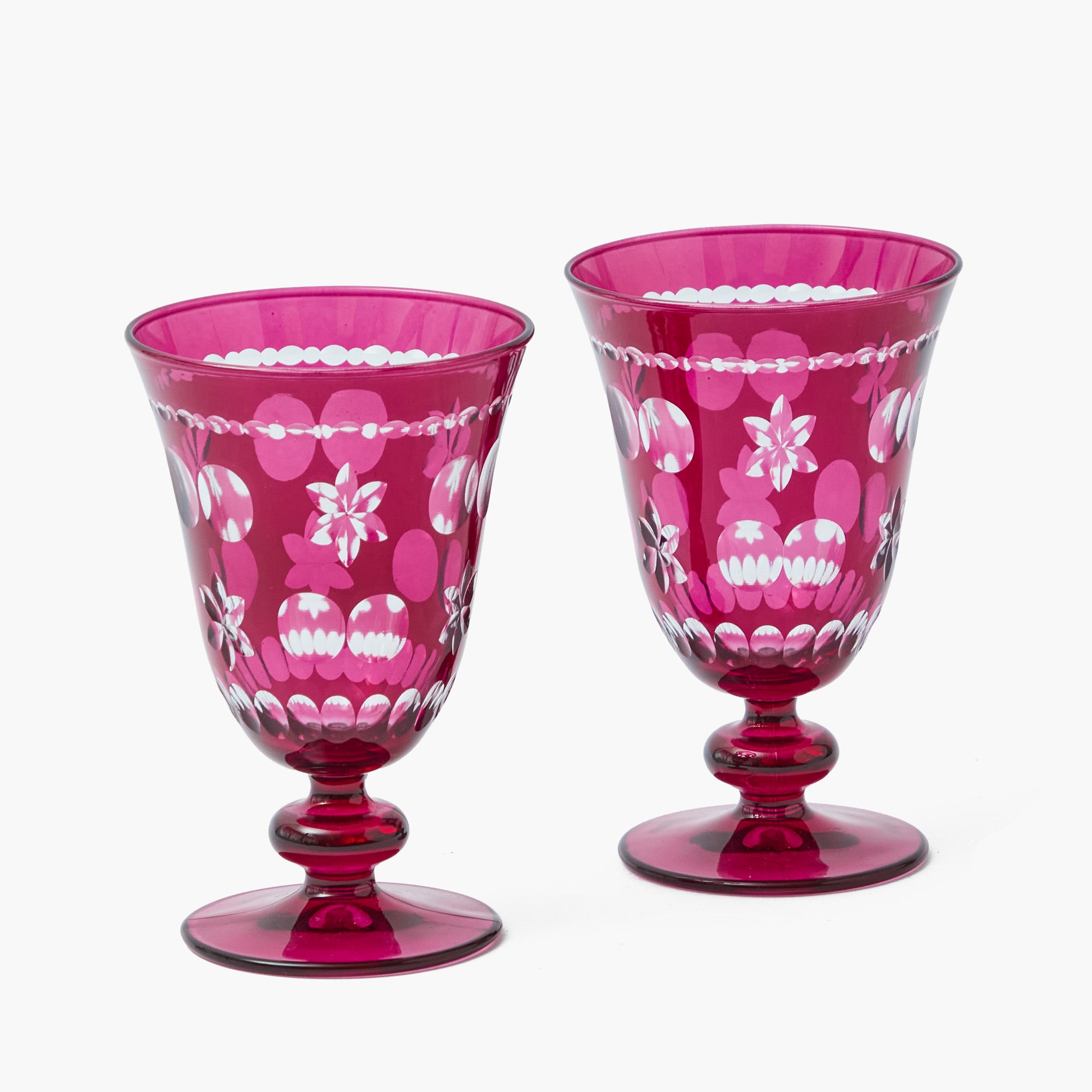 Aubergine Anita Engraved Wine Glass (Set of 4)