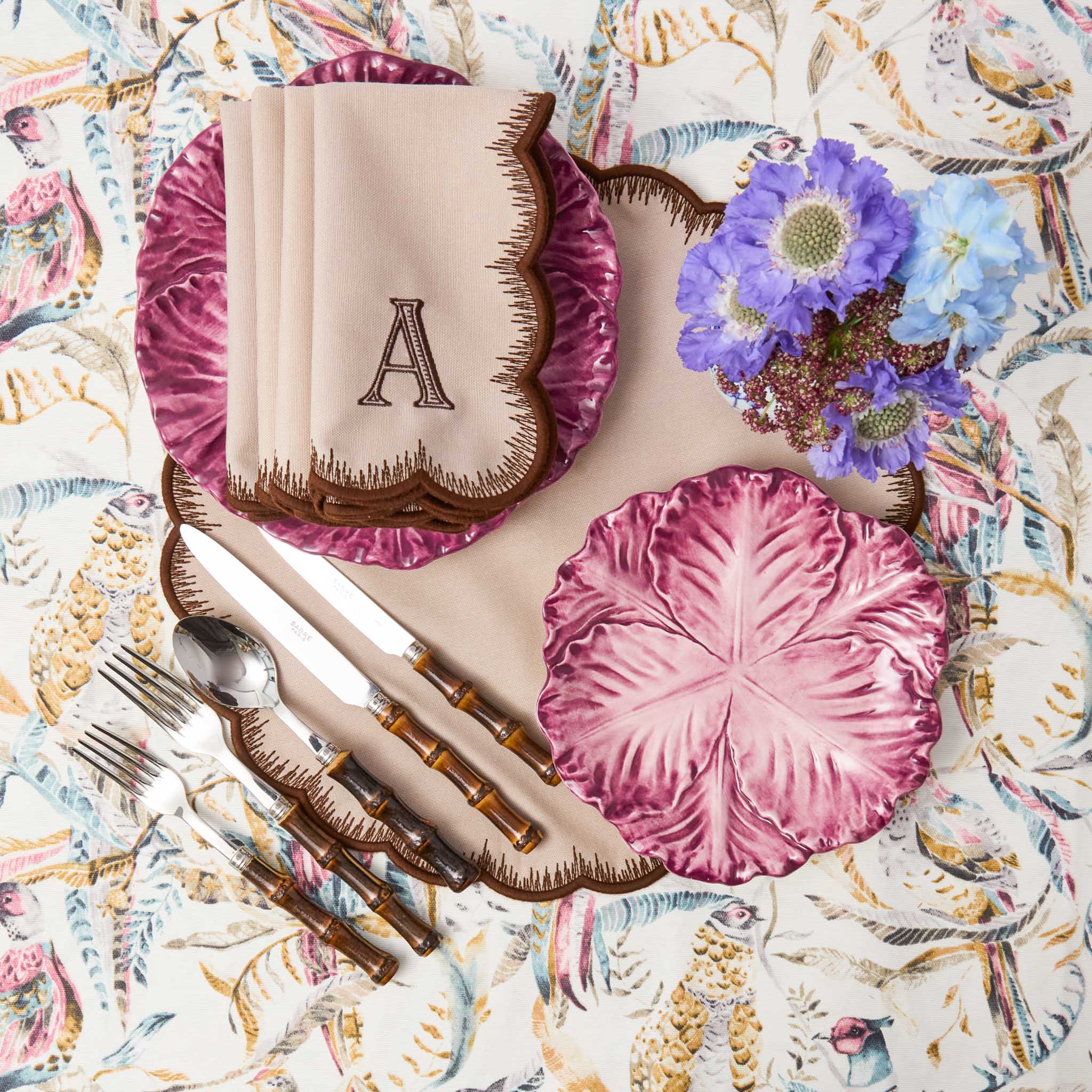 Isabella Taupe & Chocolate Placemats (Set of 4)