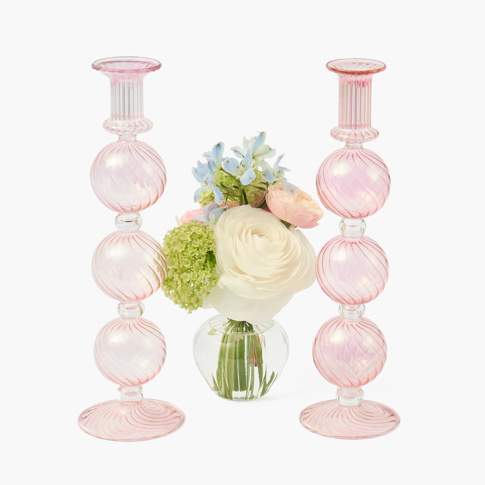 Camille Peony Candle Holder (Pair)