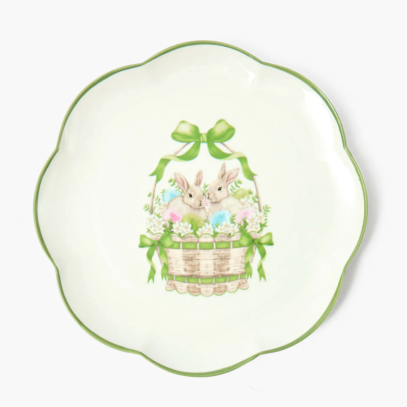 Bunnies in Basket Dinner Plate