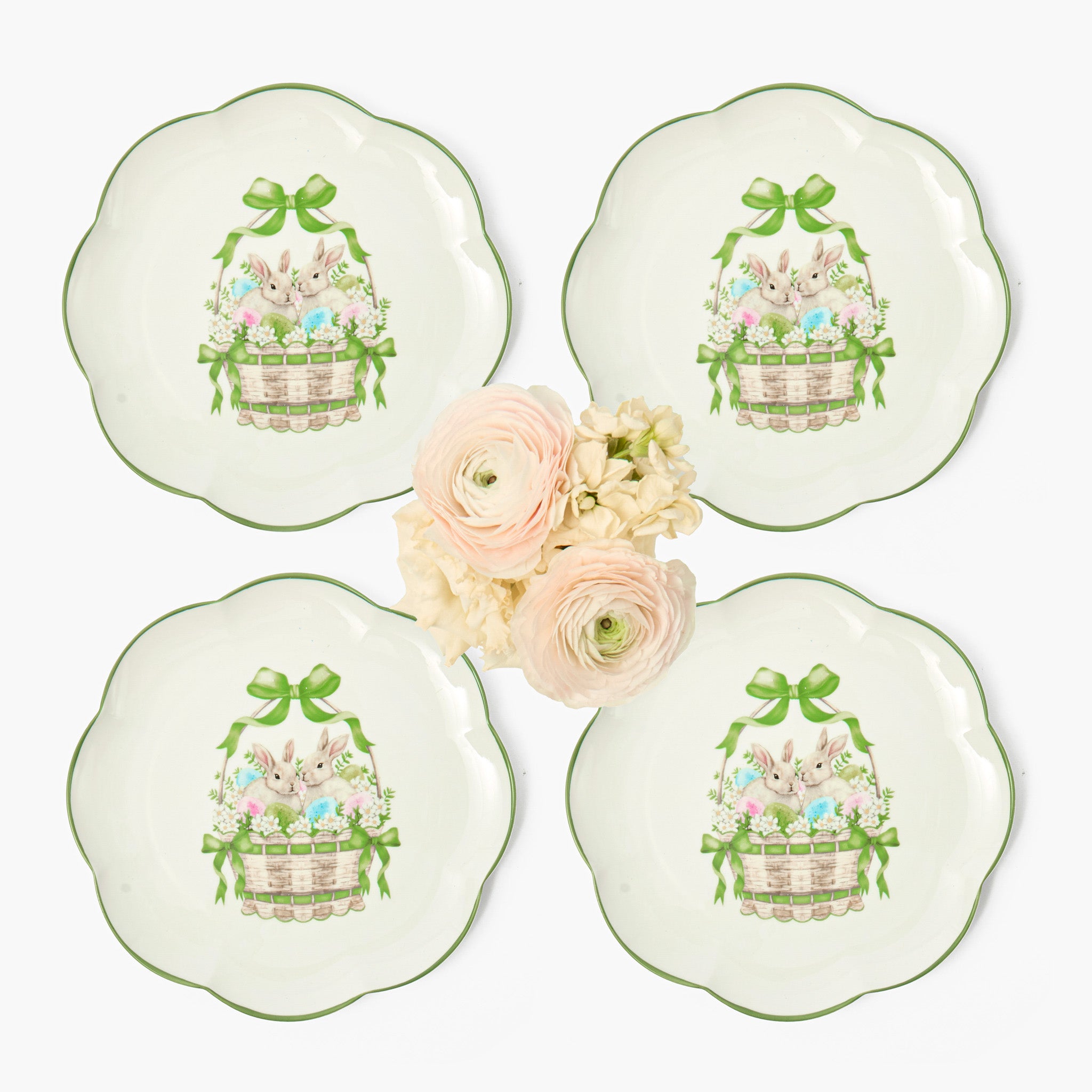 Bunnies in Basket Starter Plates (Set of 4)