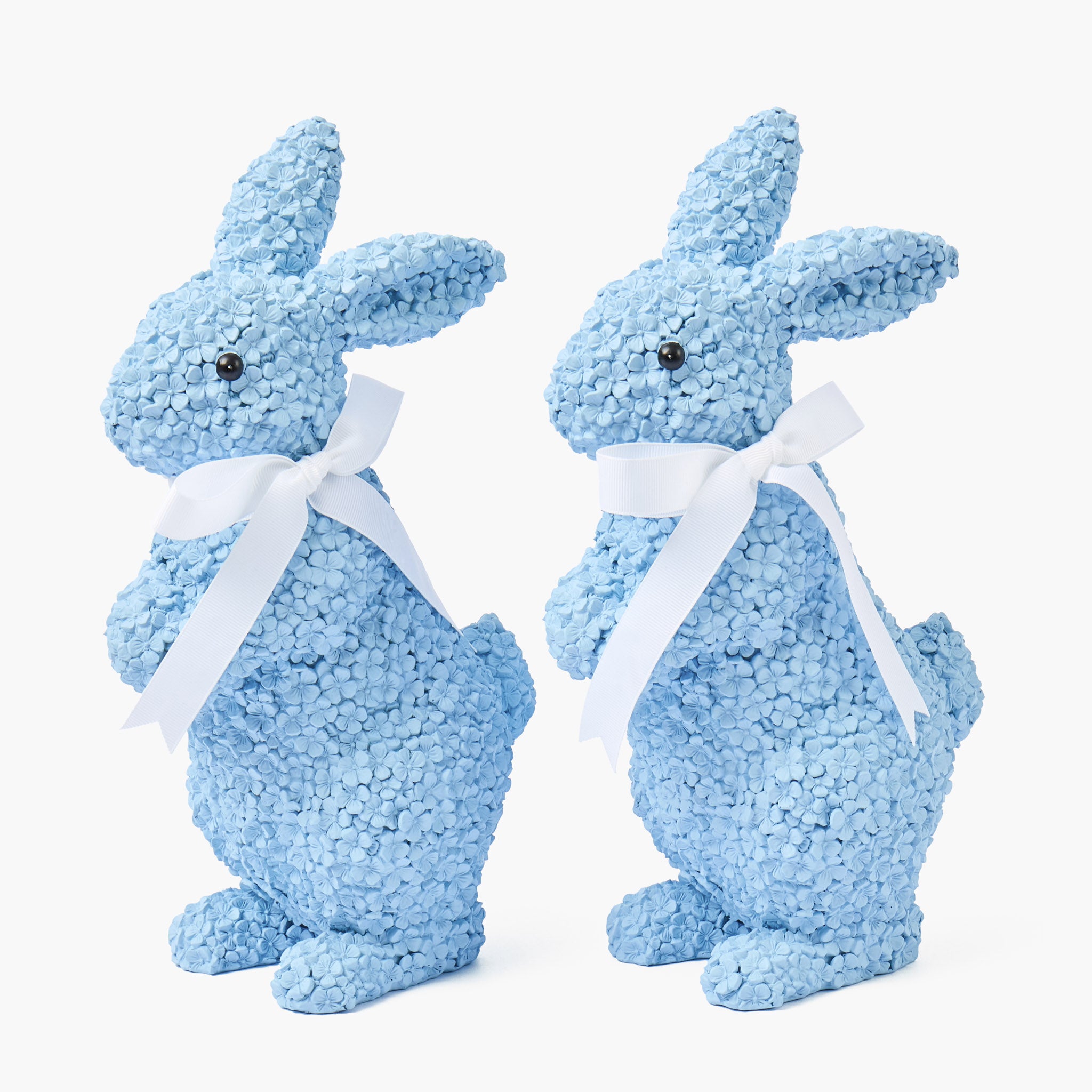Large Blue Floral Bunny (Pair)