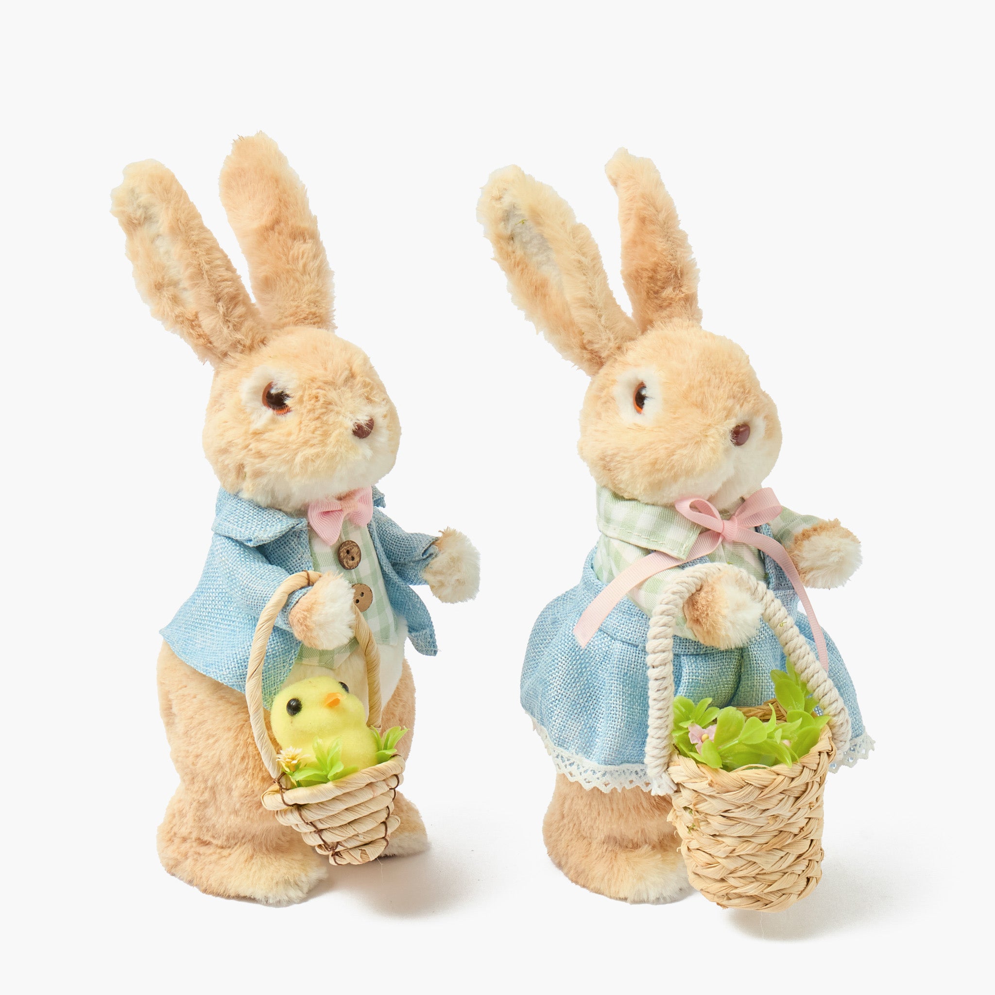 Mr. & Mrs. Rabbit in Blue (Pair)