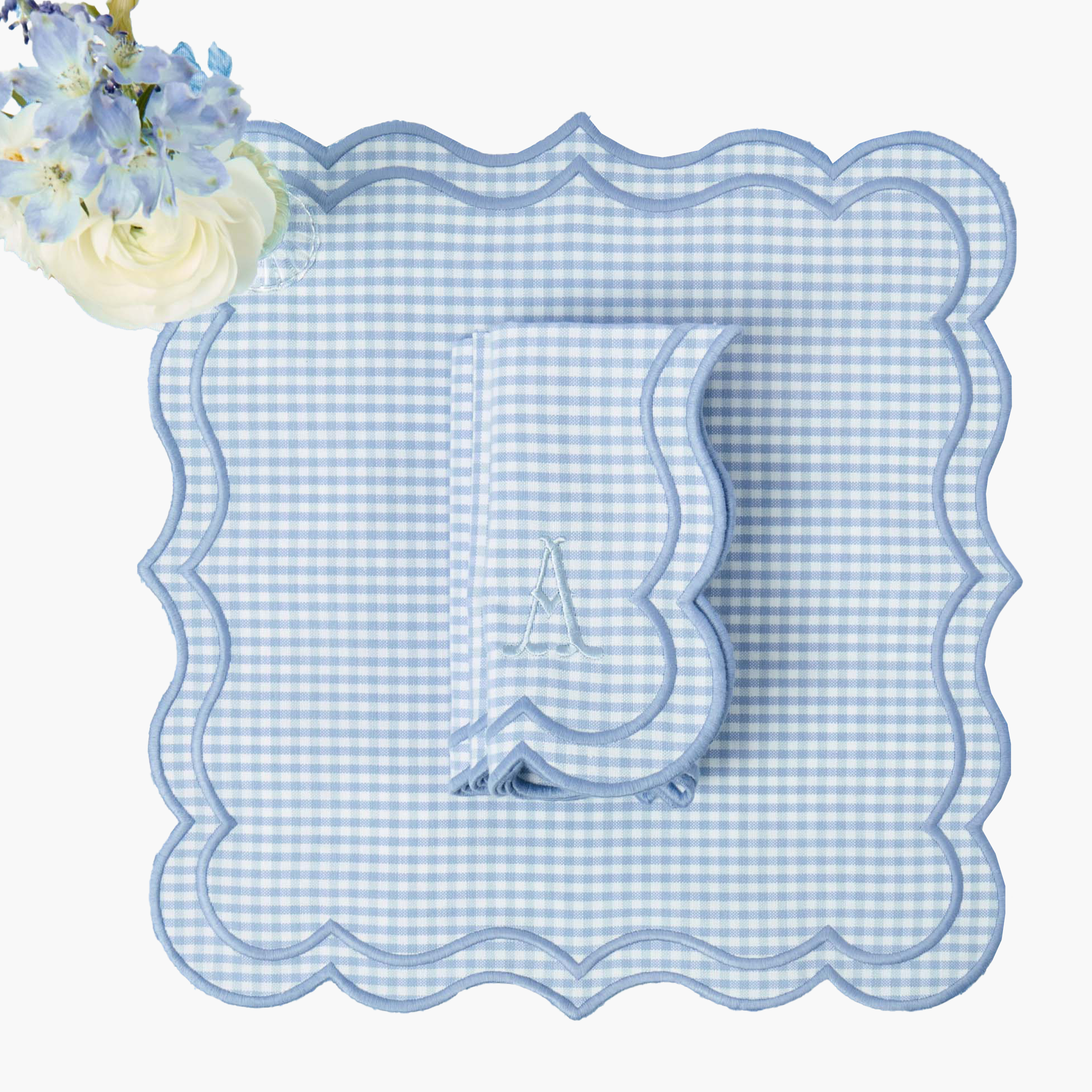 Eloise Blue Gingham Napkins (Set of 4)