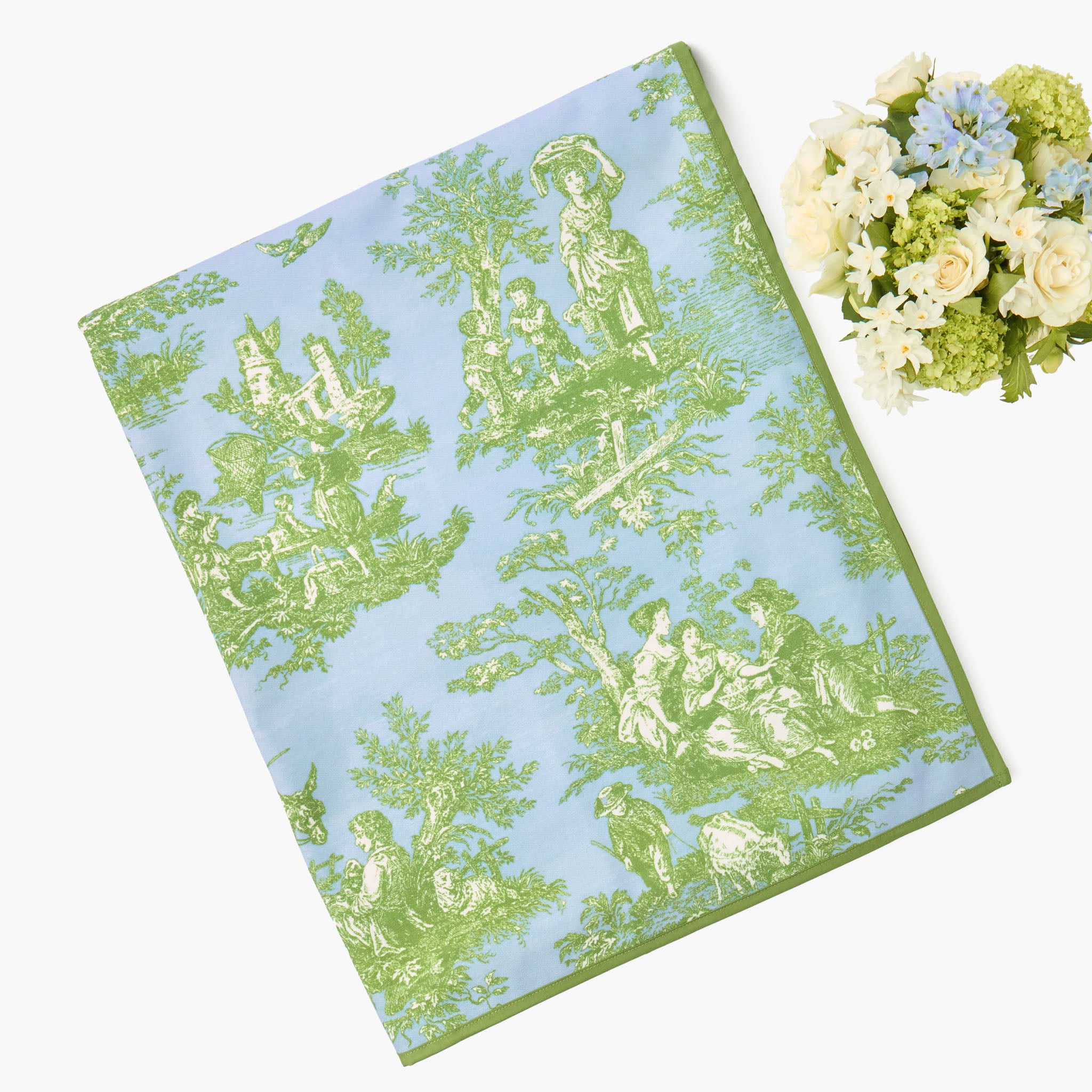 Ottilie Blue Toile Tablecloth