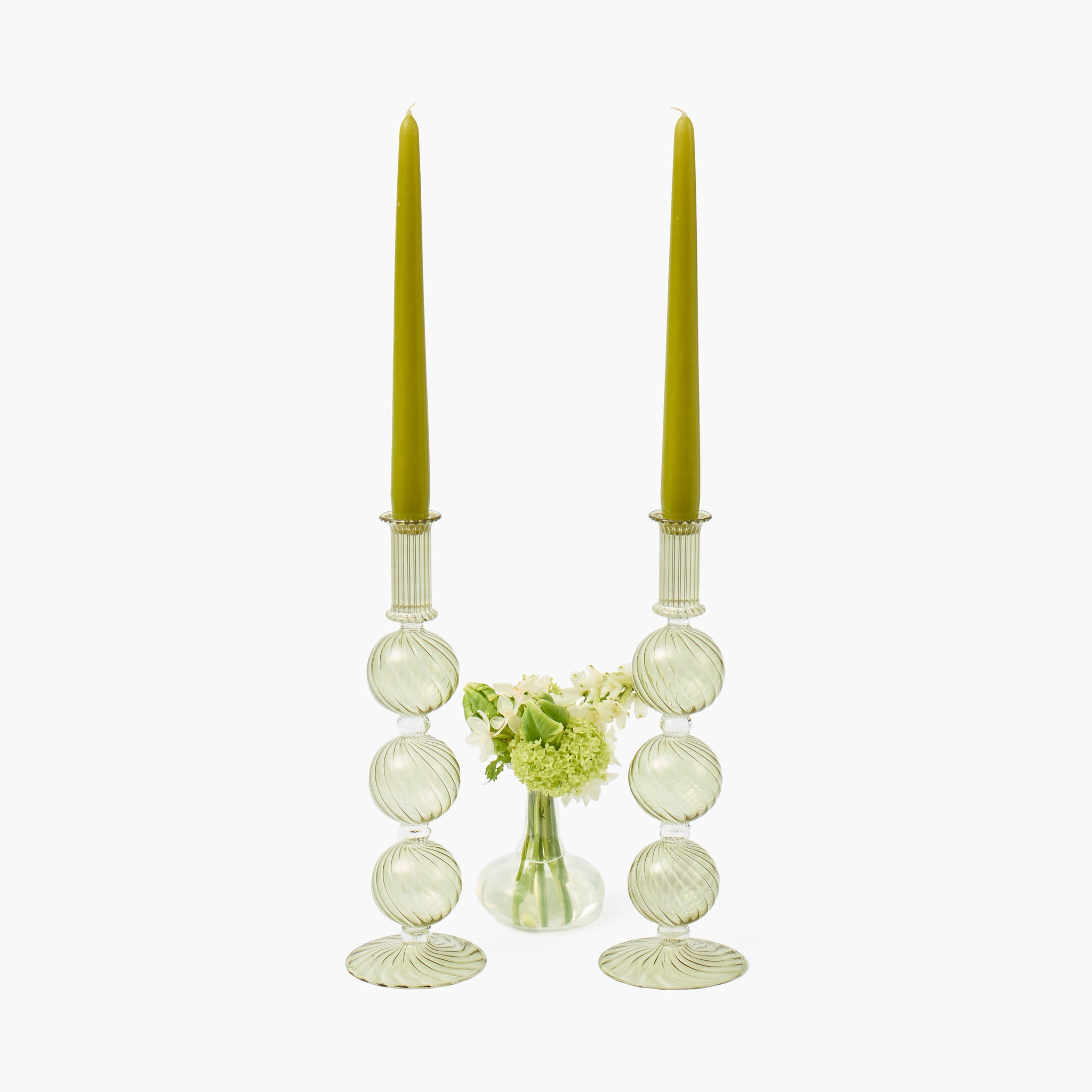 Olive Camille Candle Holders (Pair)