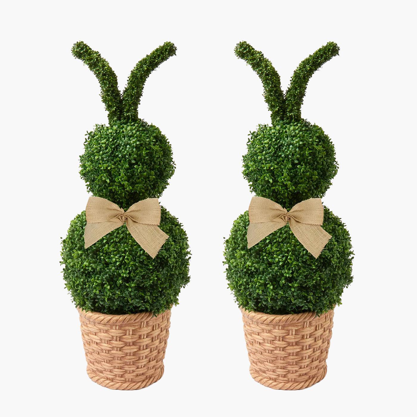 Extra Large Faux Boxwood Rabbits (Pair)