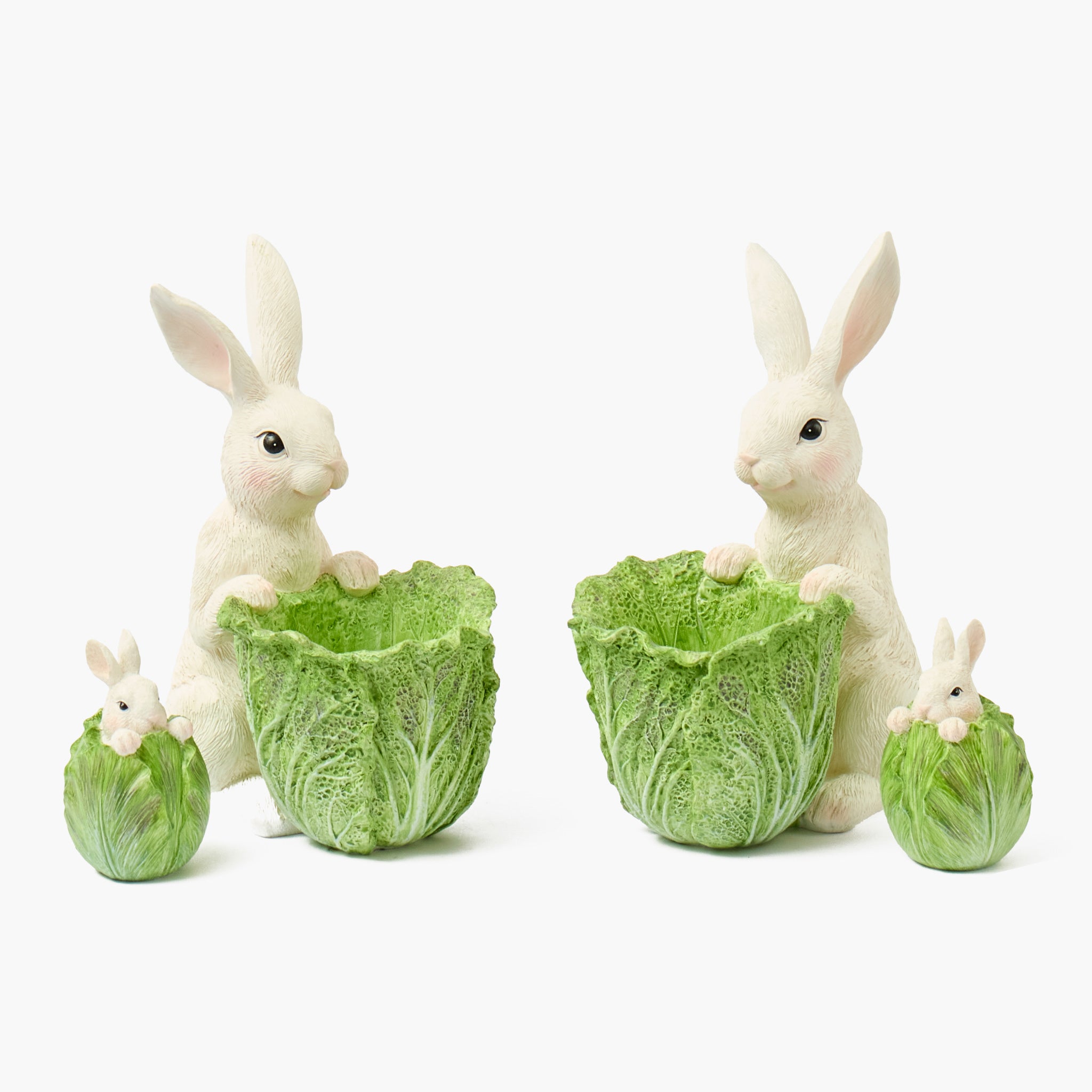 Peeping Cabbage Bunny (Pair)