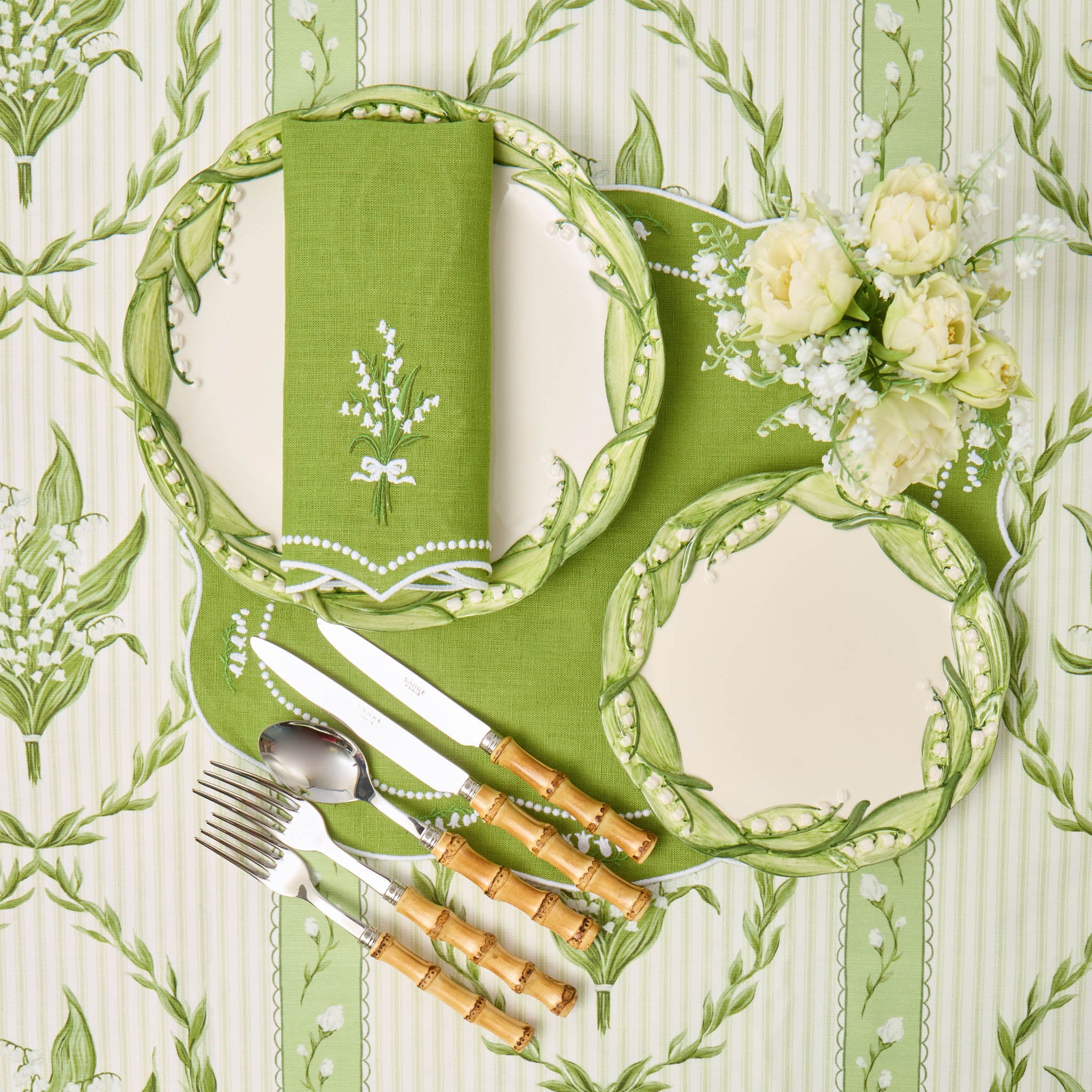 Lily of the Valley Garland Tablecloth