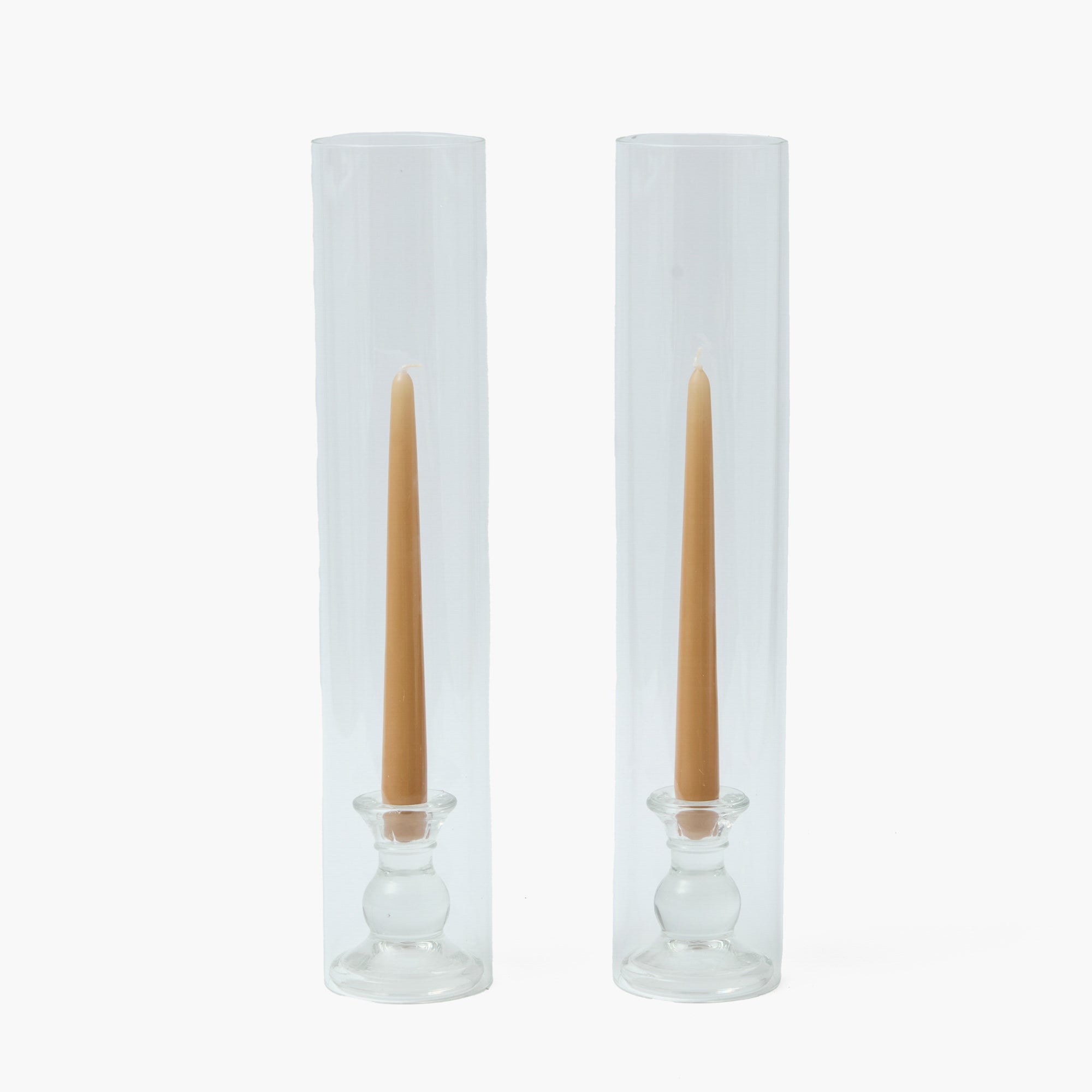 Large Claudia Glass Hurricane Candle Holder (Pair)
