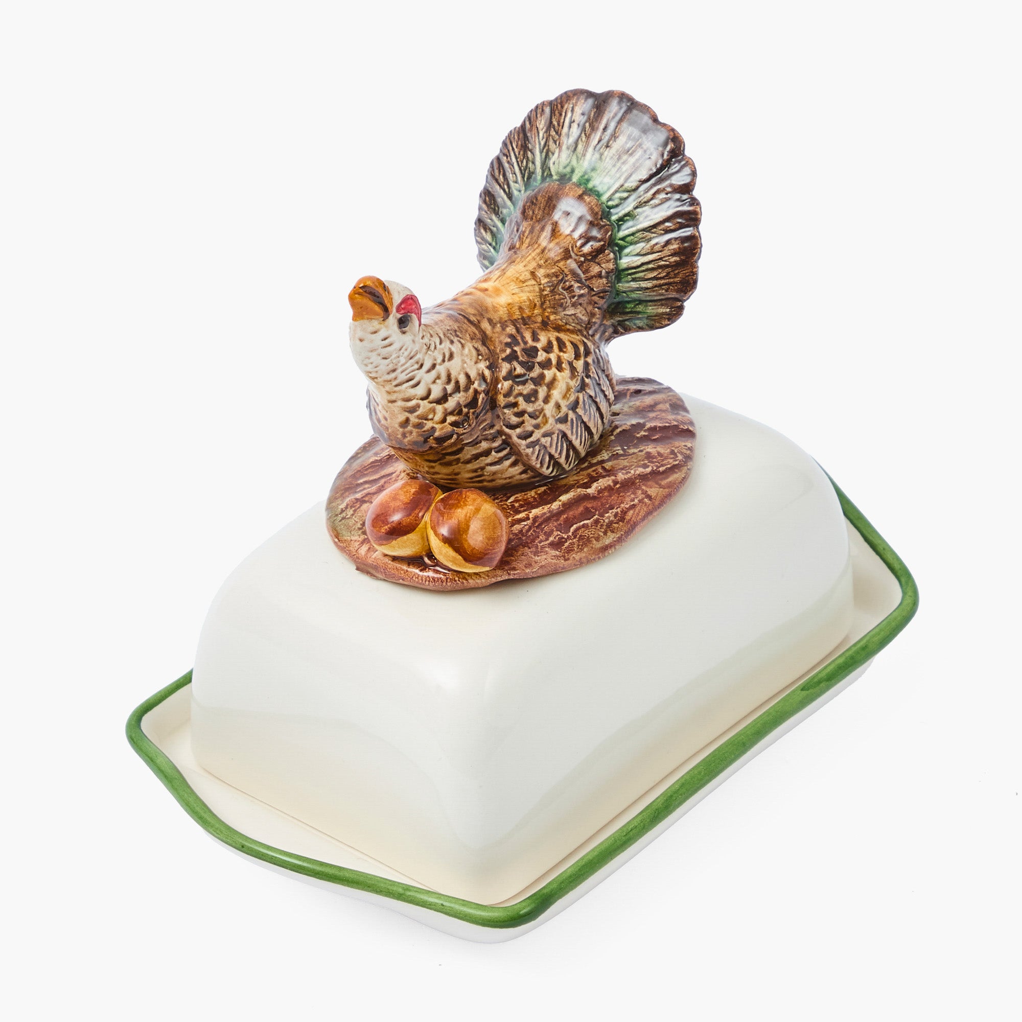 Wood Grouse Butter Dish