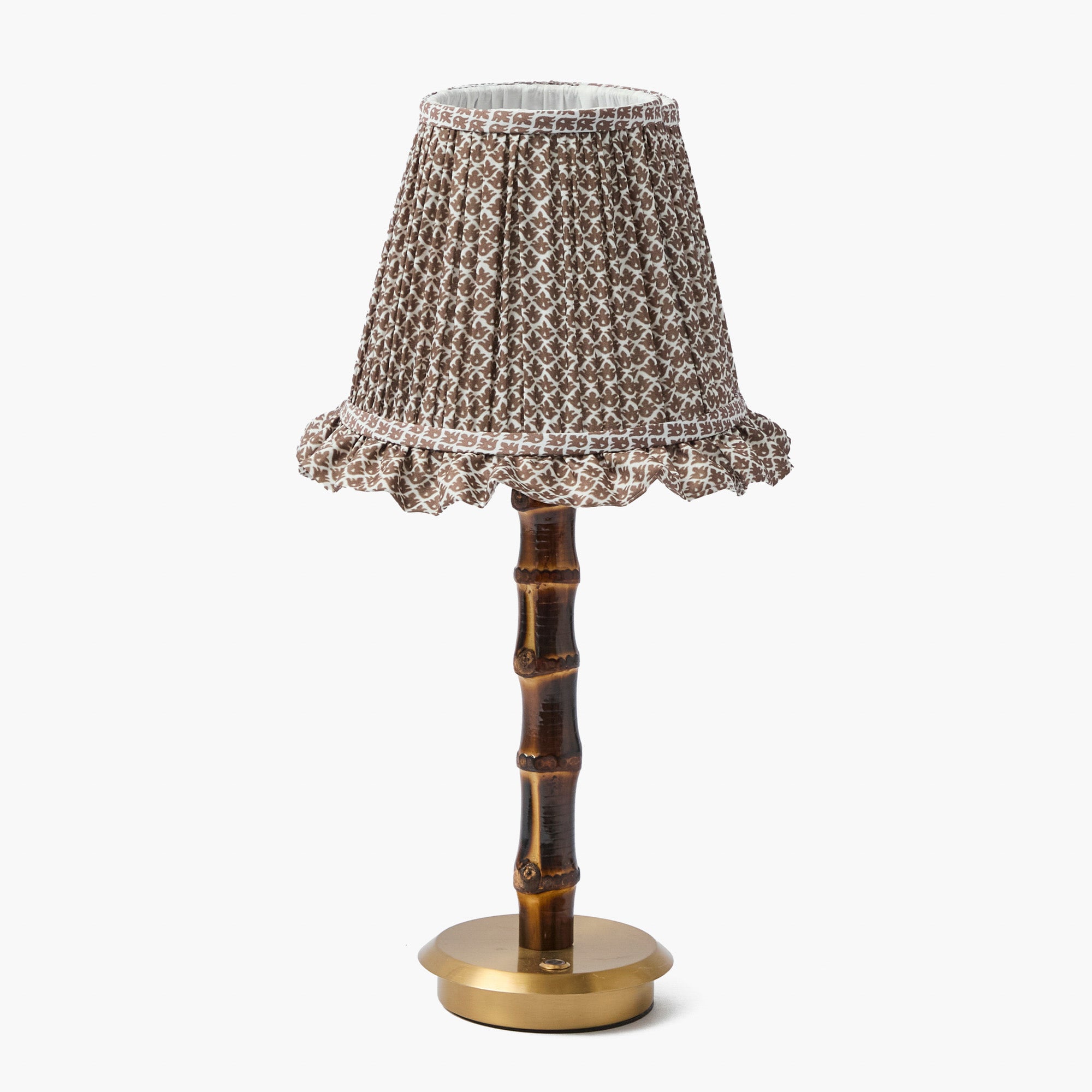 Chocolate Lotus Ruffle Lampshade (18cm)