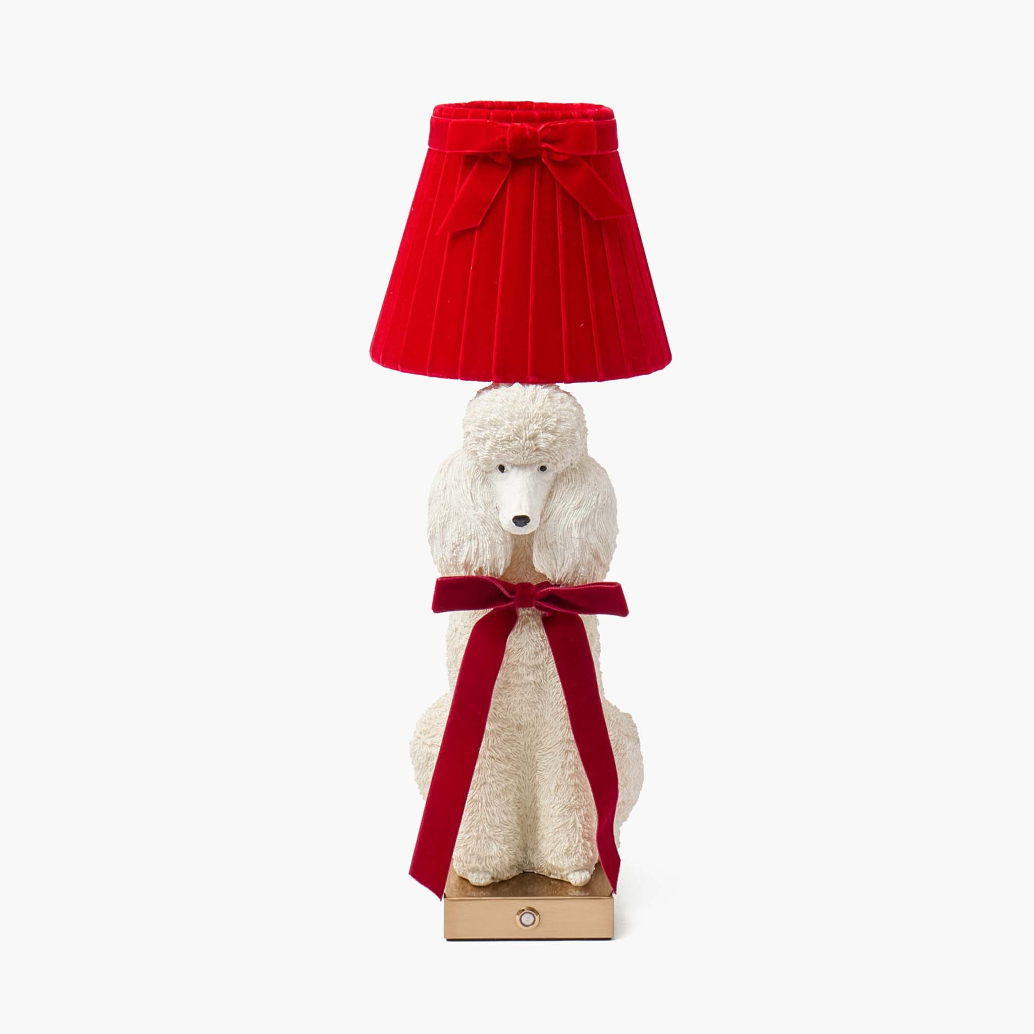 Red Ribboned Fifi Poodle Rechargeable Lamp